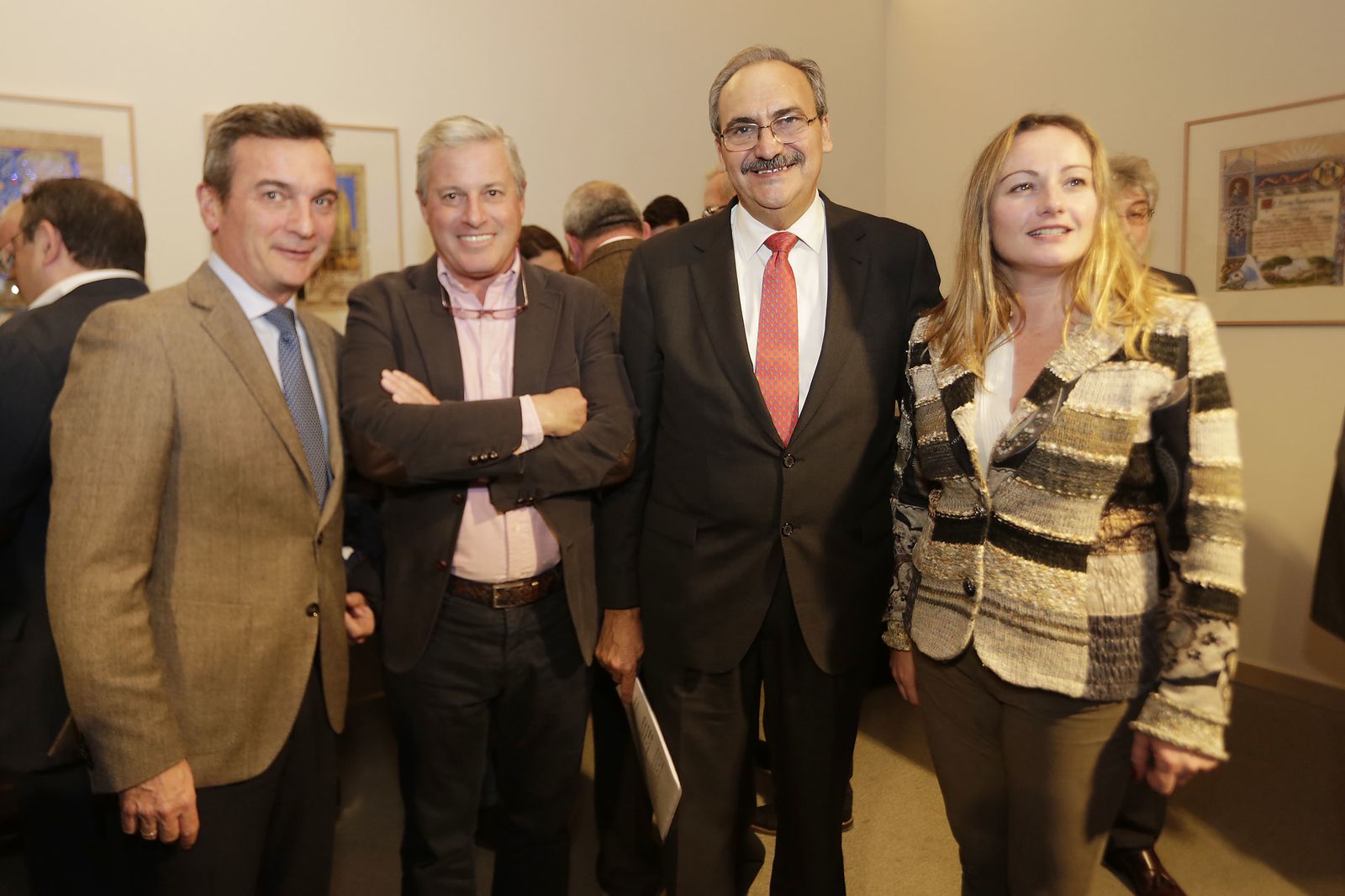 Eduardo González Mazo con la cúpula del Consejo Social de la UCA, Jesús de Sobrino, Prudencio Escamilla y Olga de la Pascua.