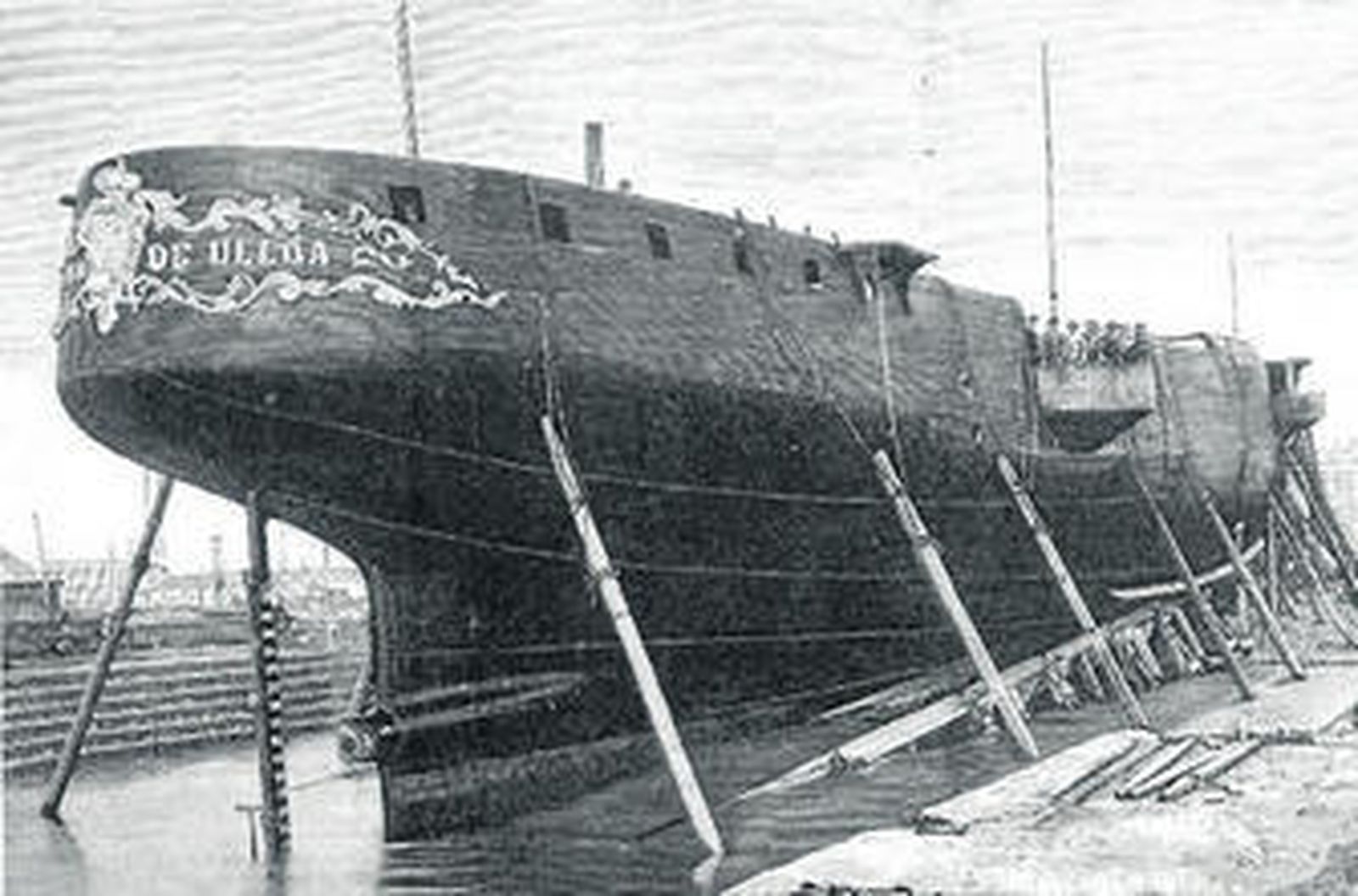 1887 Botadura de los cruceros Cristóbal Colón y Antonio Ulloa