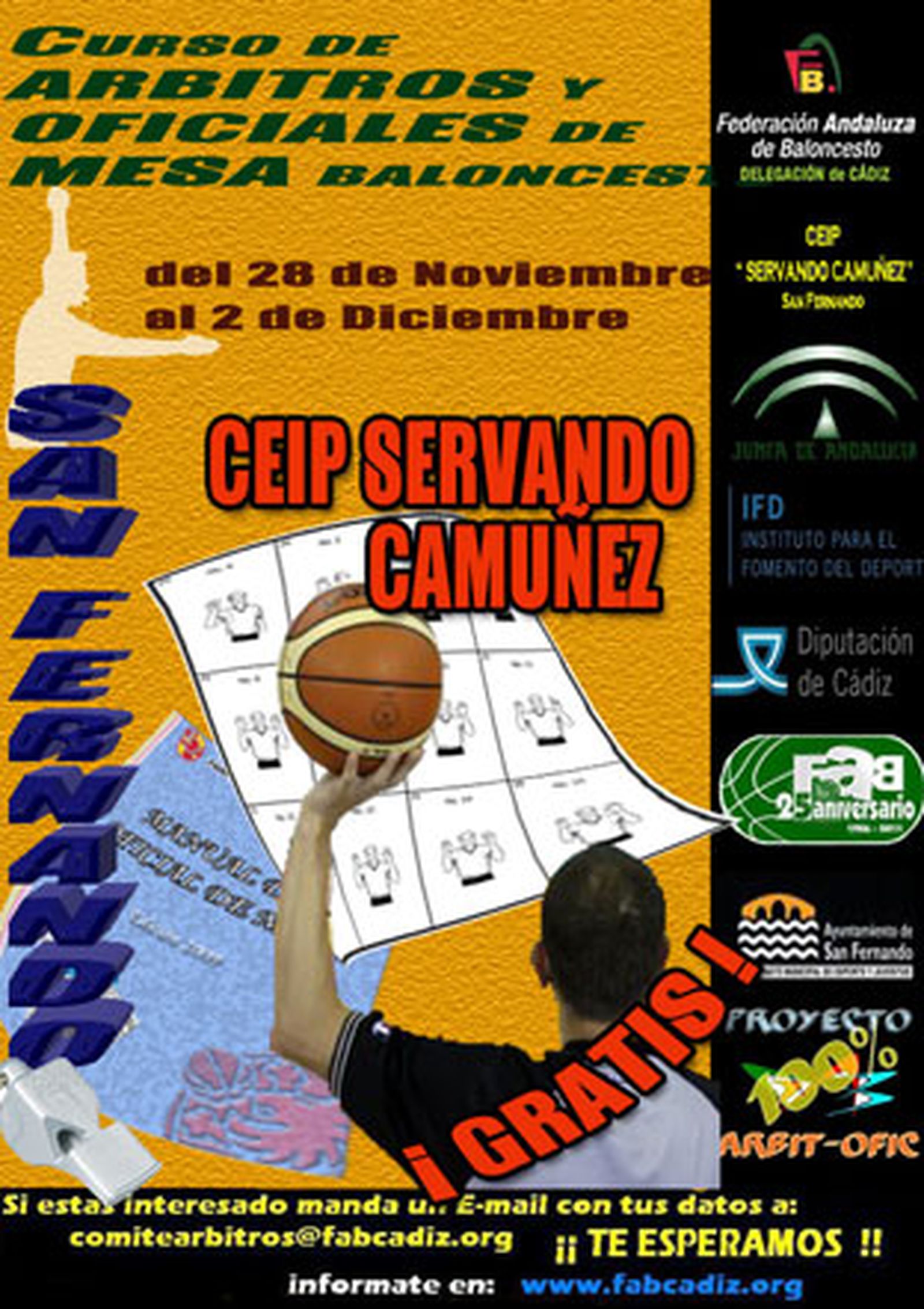 El lunes arranca en San Fernando el curso de Árbitros y Oficiales de Mesa de la FAB