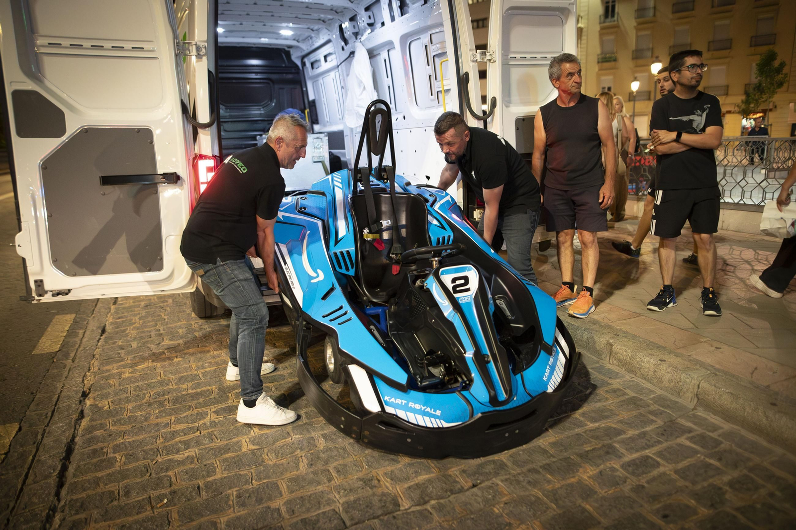 Así se probó el circuito urbano de karts de Granada, en imágenes