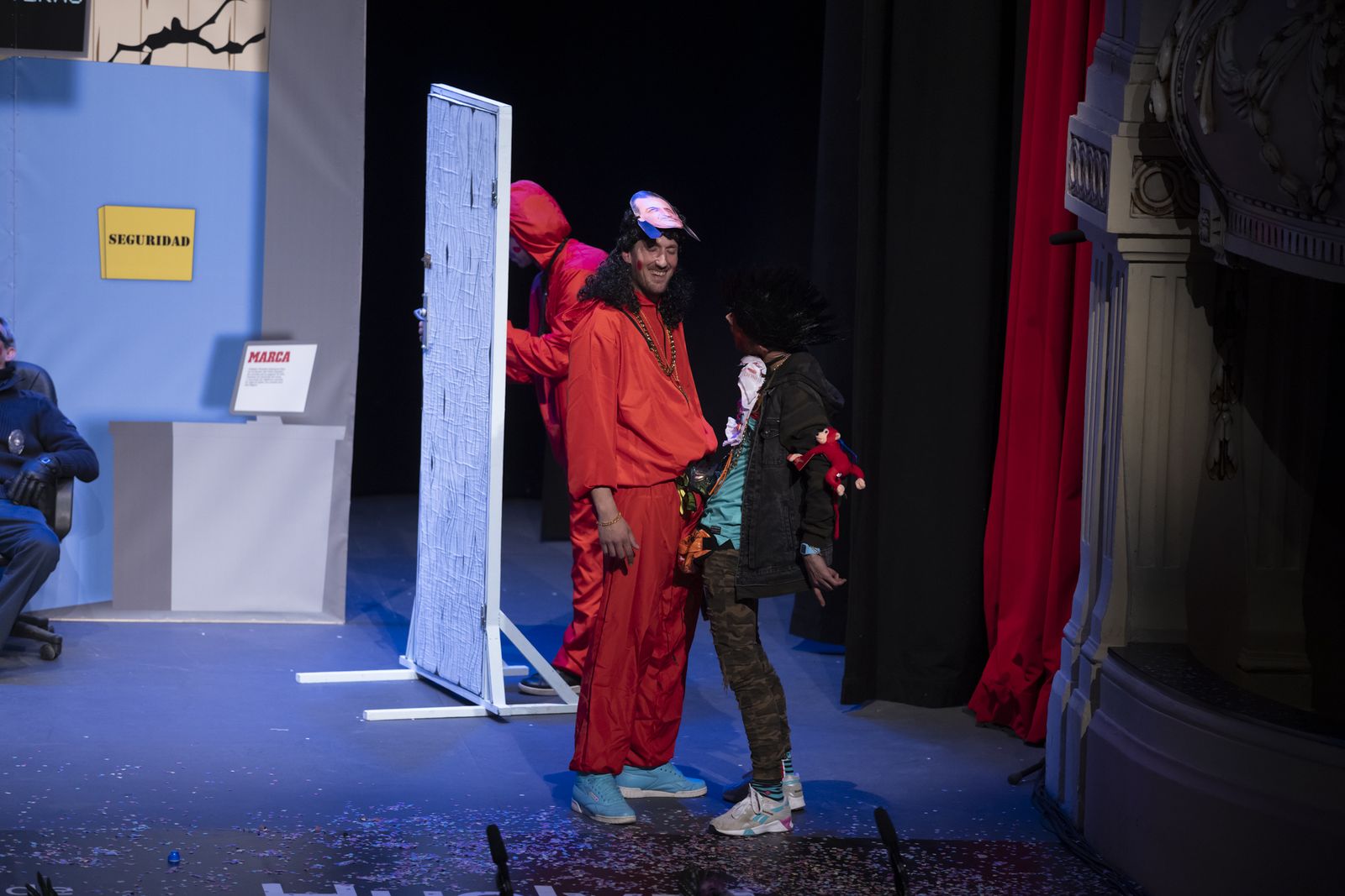 Imágenes de la actuación del cuarteto de Huelva "El plan Bellavista" en el Carnaval Colombino