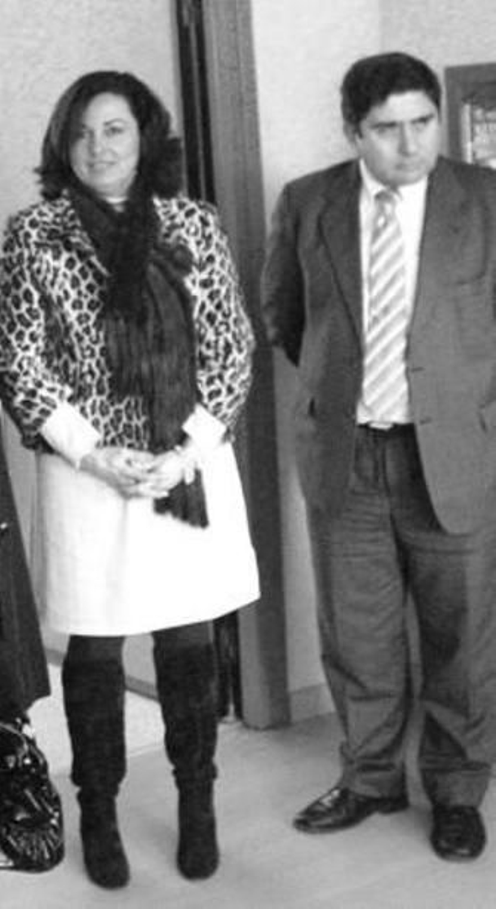 Ameyugo, en una visita a unas obras del Colegio de Sordos de Jerez.