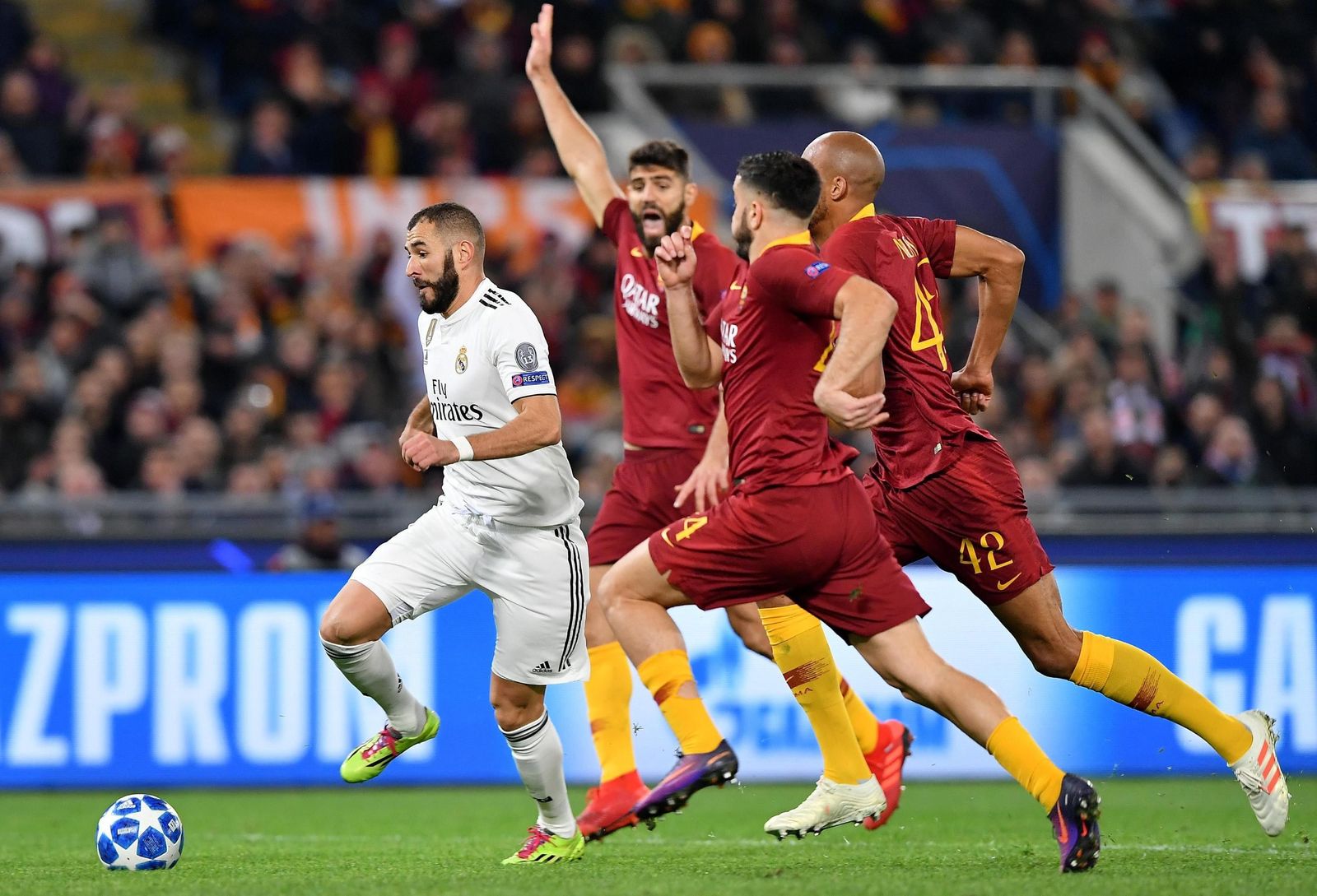 Las imágenes de la Roma-Real Madrid