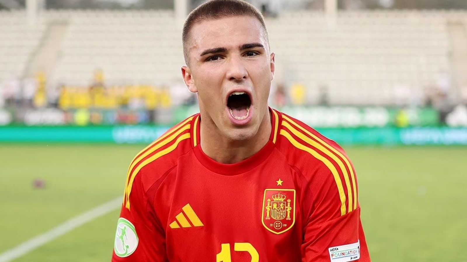 Pablo García, uniformado de la Selección Española