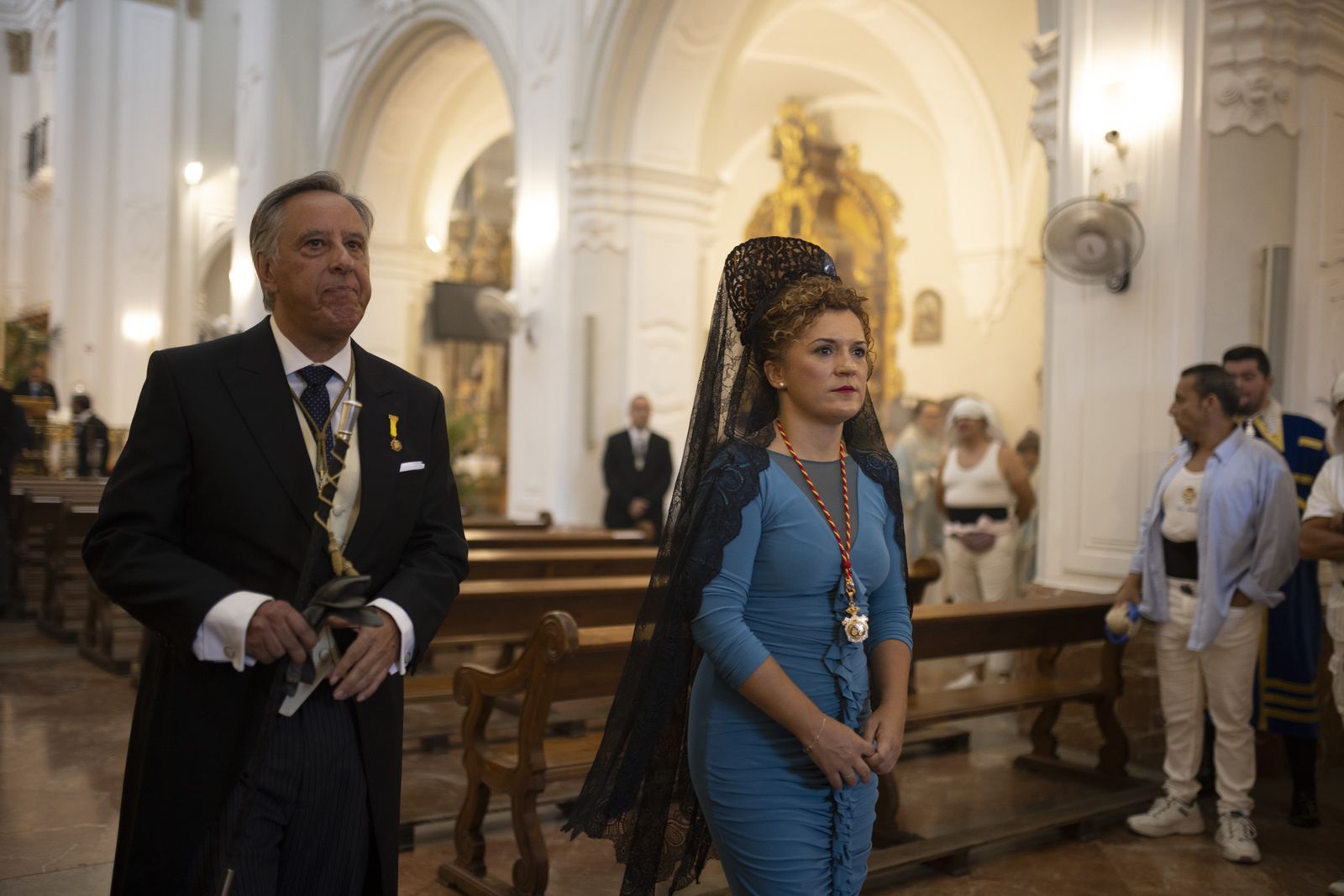Imágenes de la procesión de la Virgen de la Cinta por el centro de la ciudad