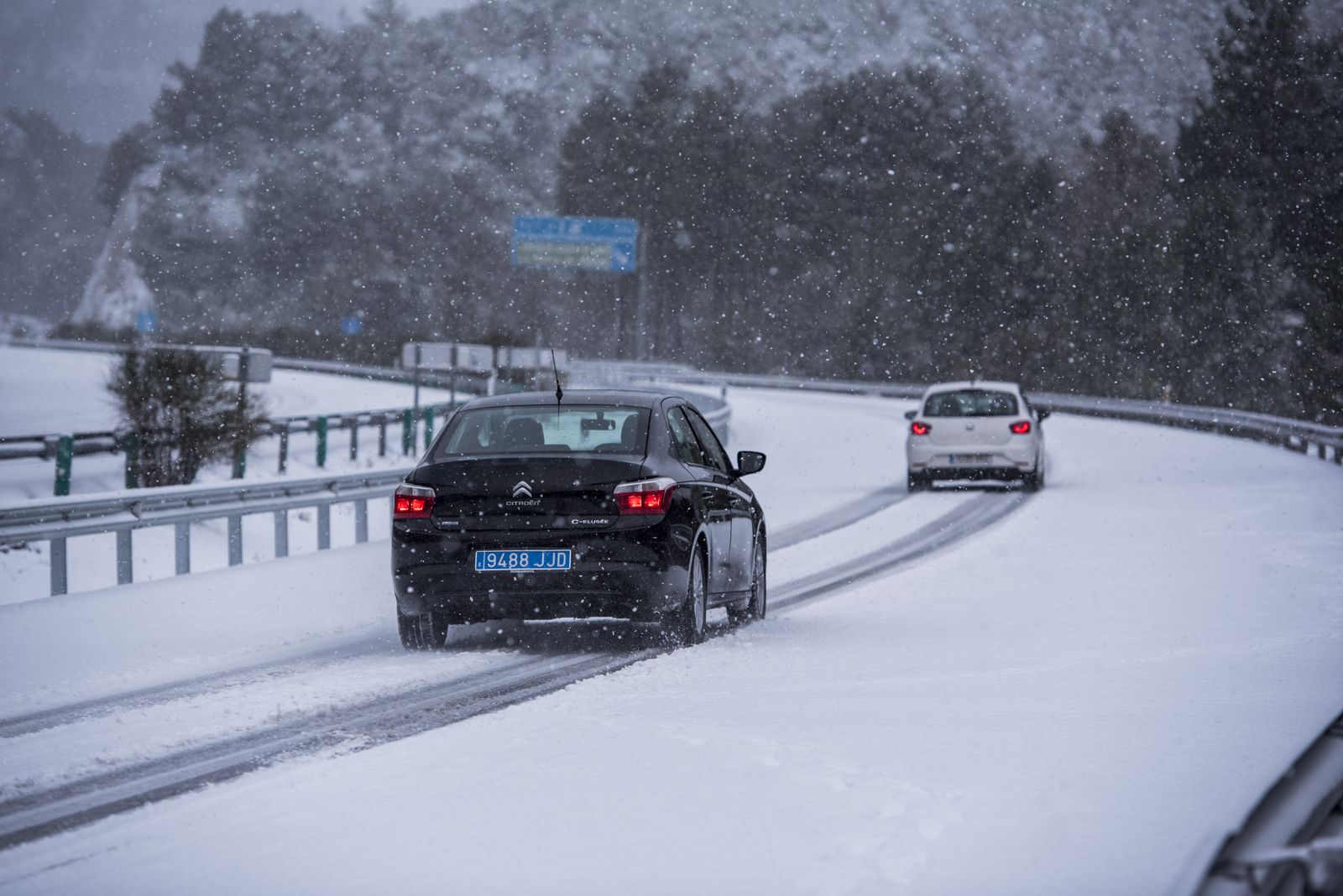 Imágenes de las carreteras cortadas en Granada por la borrasca Gloria