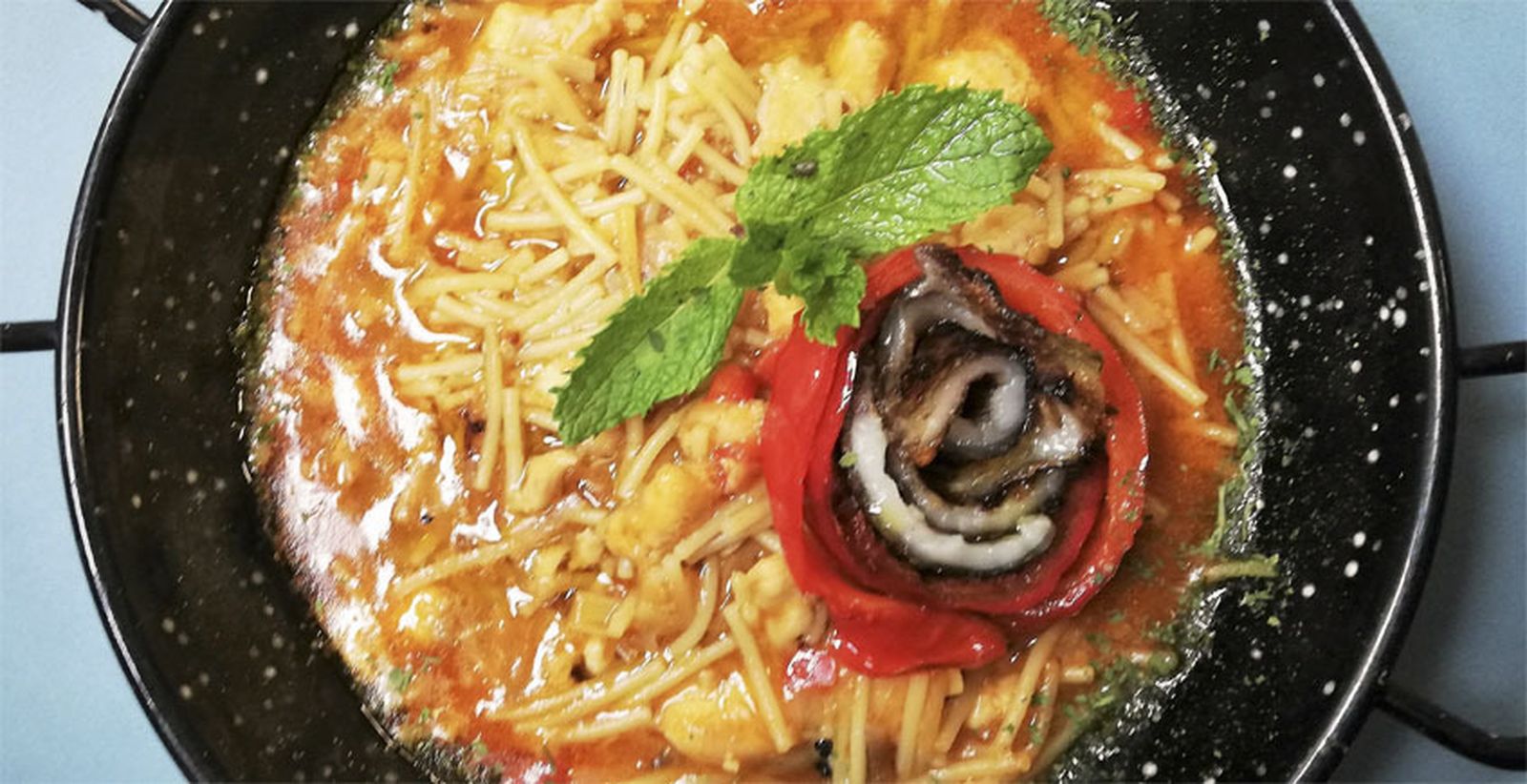 Fideos con morena en Conil