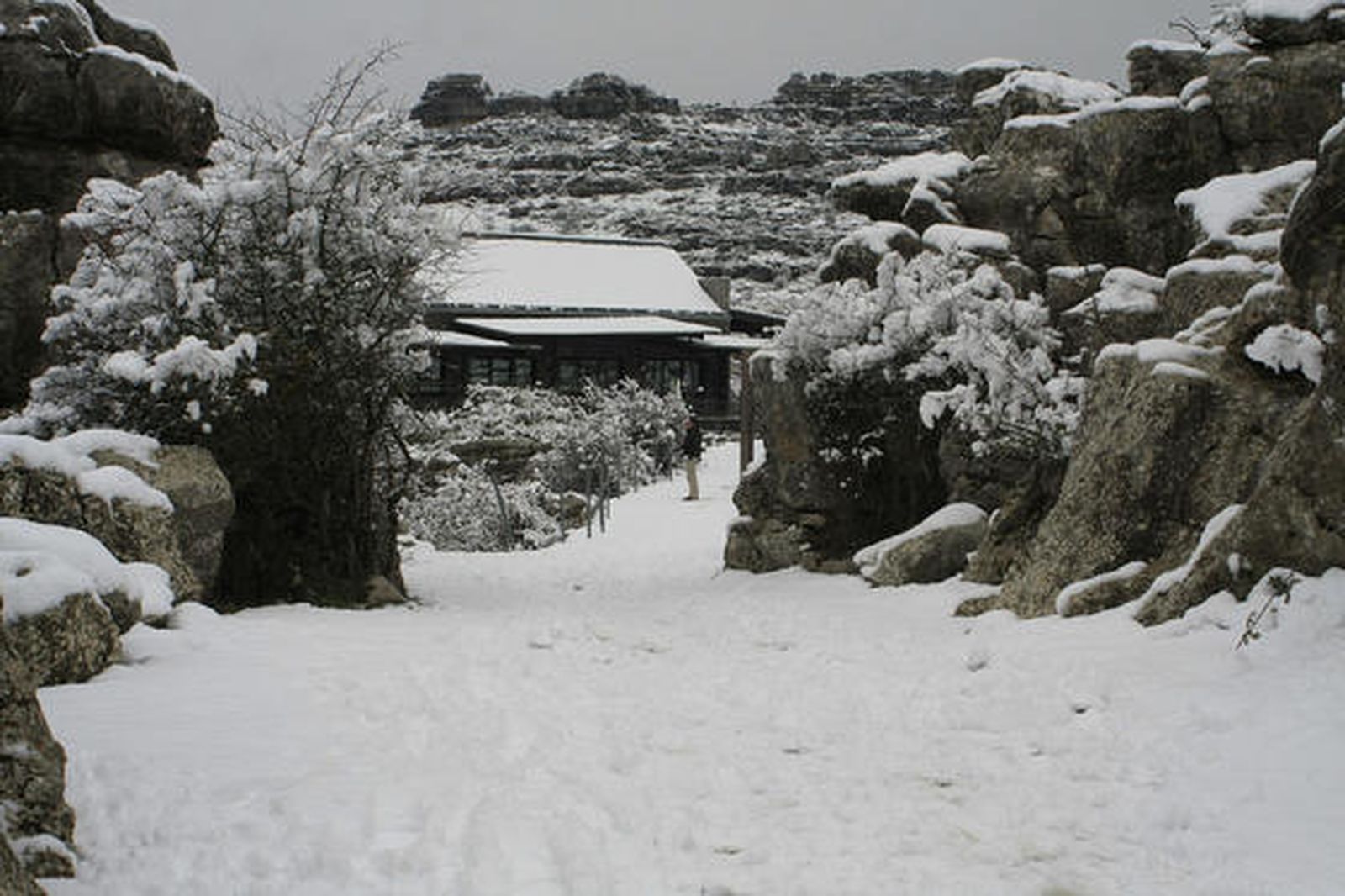Imágenes del Torcal de Antequera, que presentaba un paisaje totalmente invernal. Los más pequeños disfrutaron de una jornada marcada por el descenso térmico.

Foto: Javier Flores