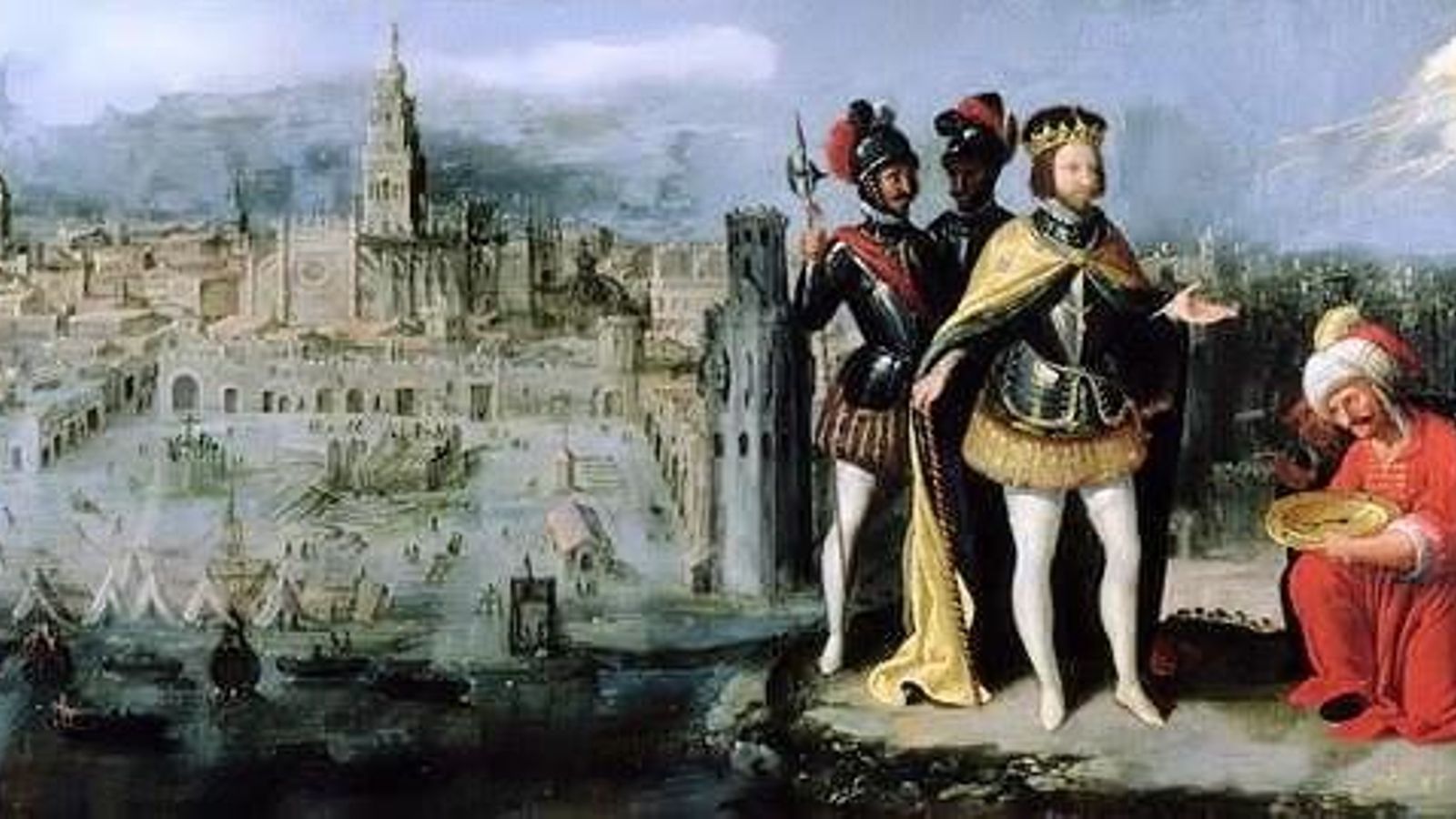 Rendición de Sevilla a Fernando III. Pintura de Francisco Pacheco, siglo XVII.