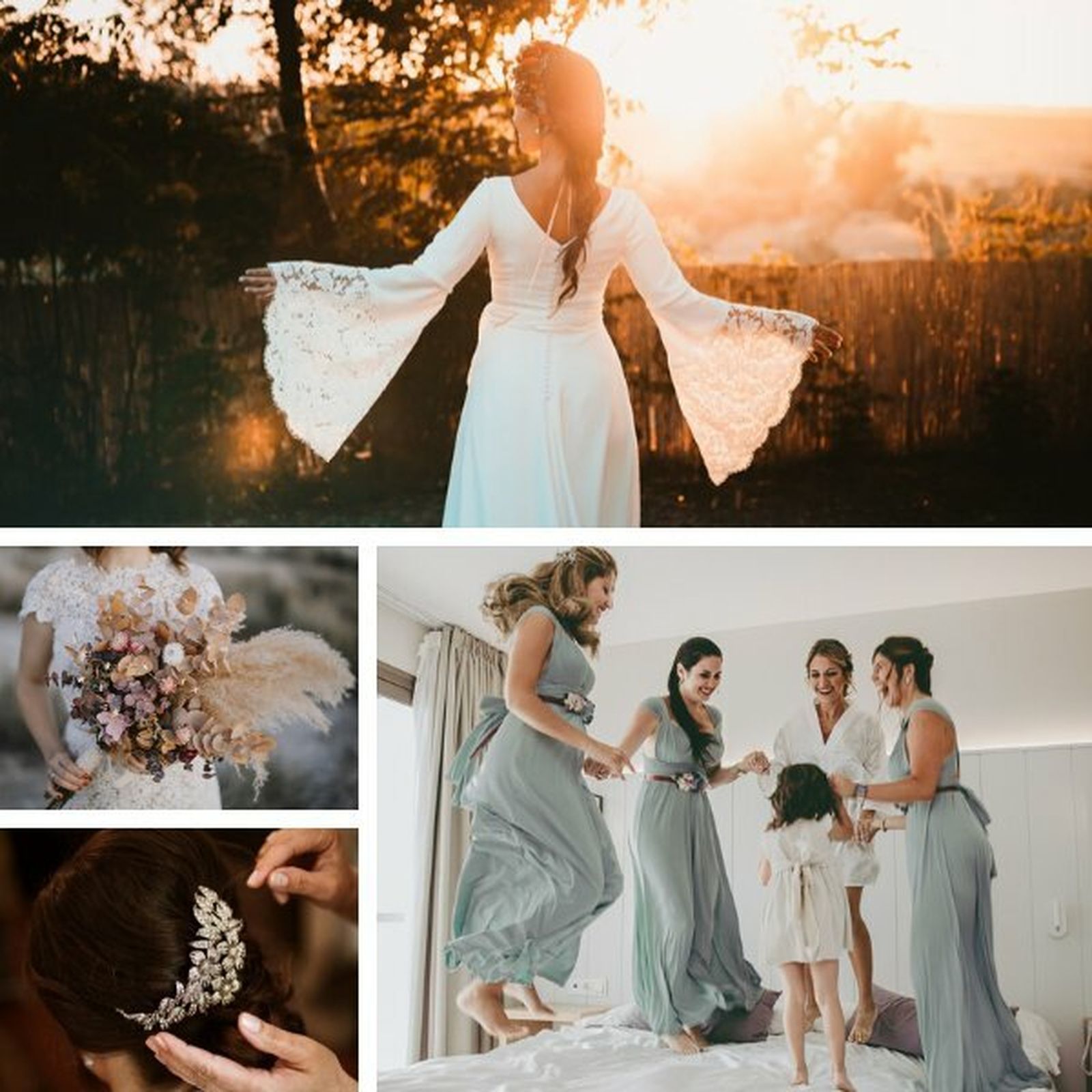 Como complemento indispensable, los peinados con clips, perlas y diamantes.