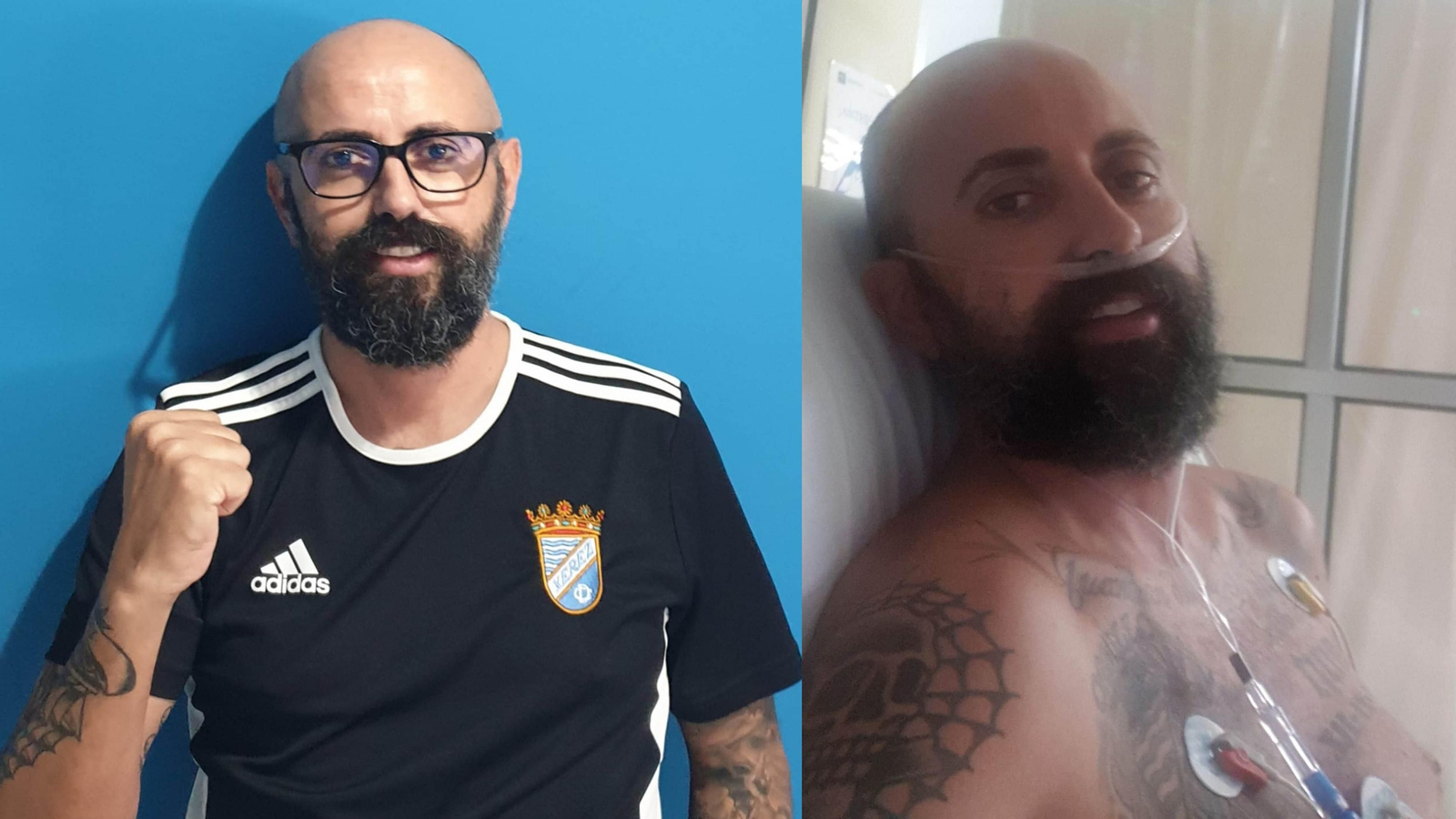 Titín Gil Zarzana ya en su casa y durante su ingreso en el hospital.