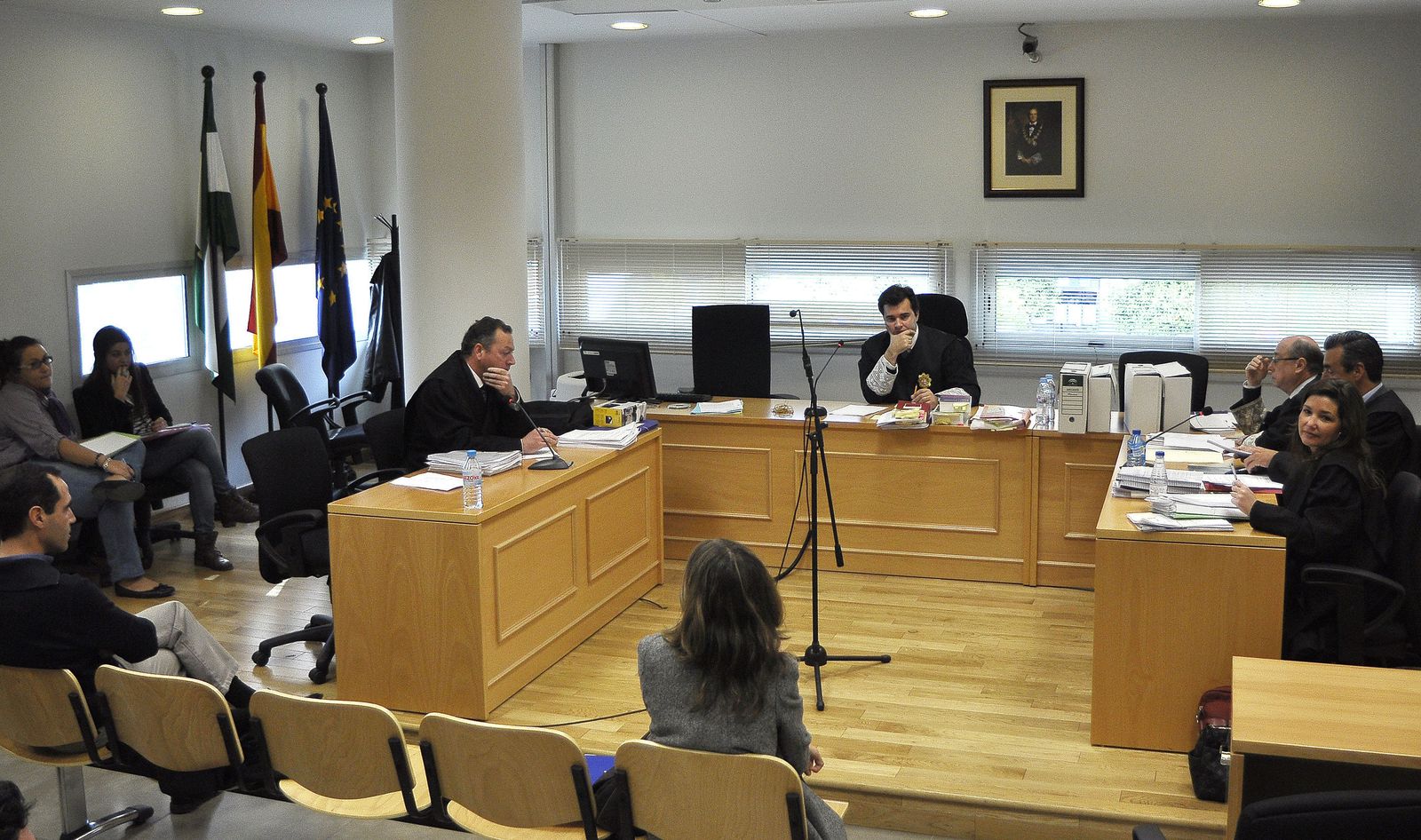 Un juzgado de lo Social de Sevilla celebrando un juicio por despido, en una imagen de archivo.