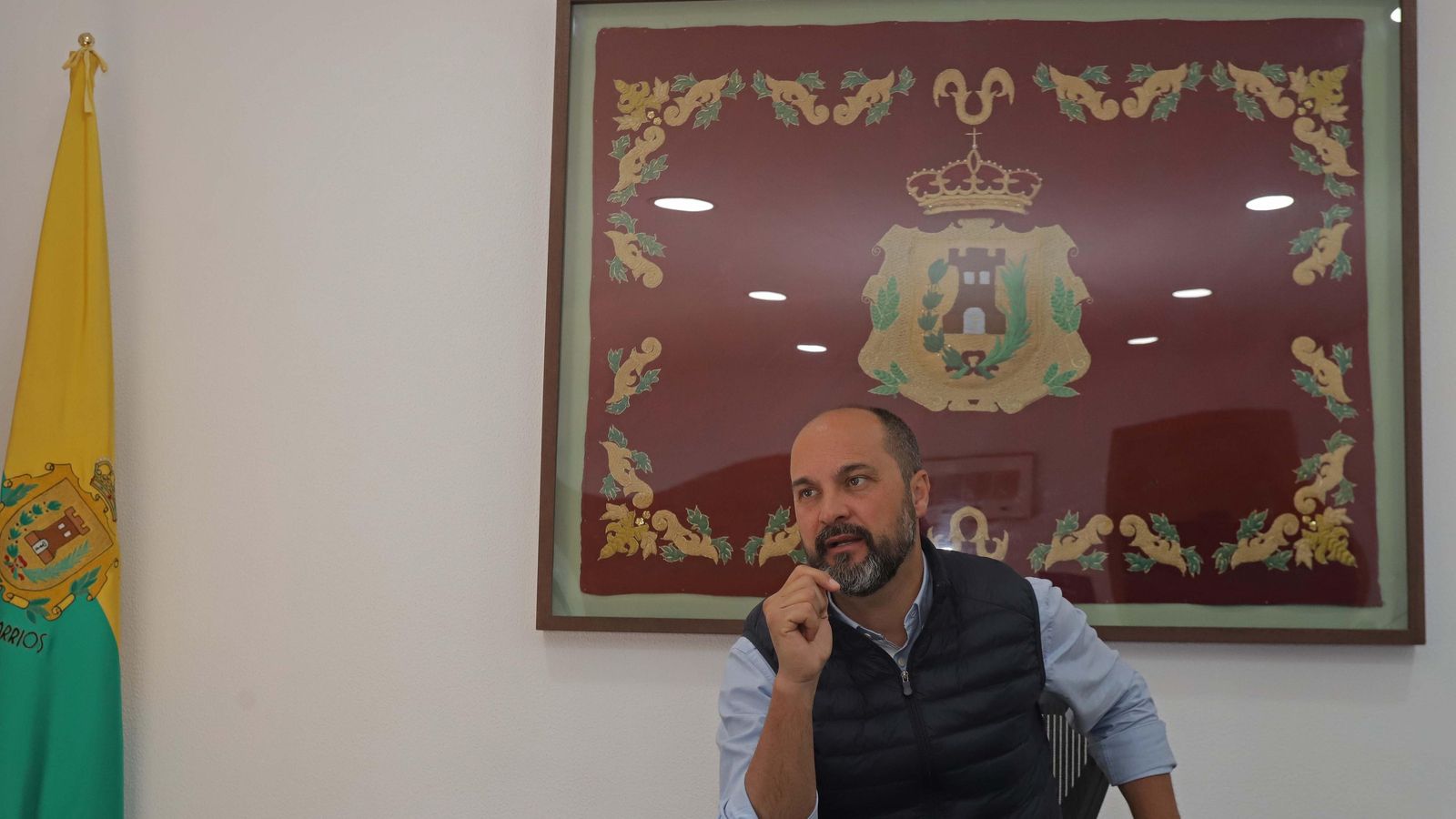 Alconchel, durante la entrevista.