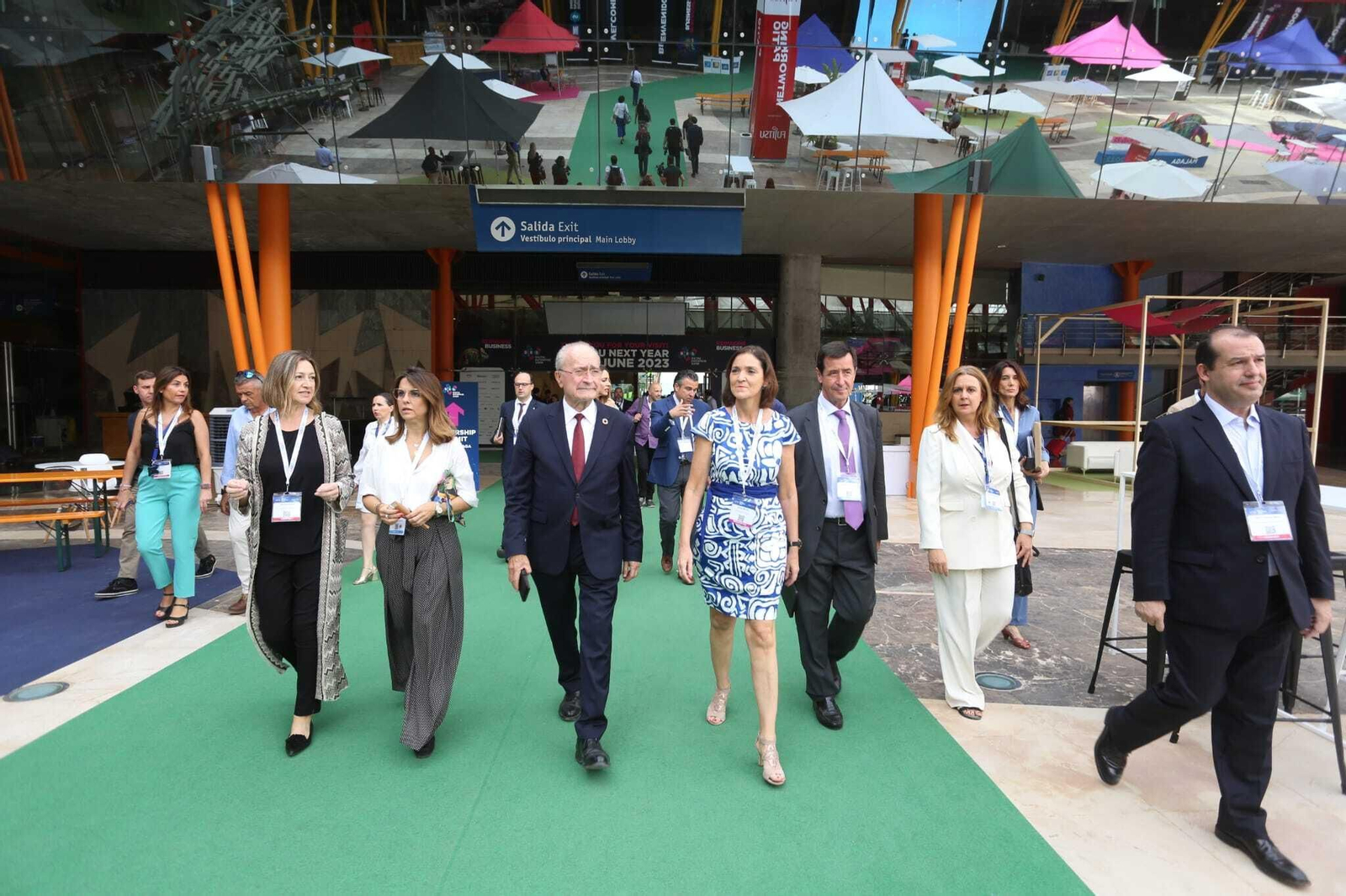 La ministra Reyes Maroto esta mañana en el Palacio de Ferias de Málaga.