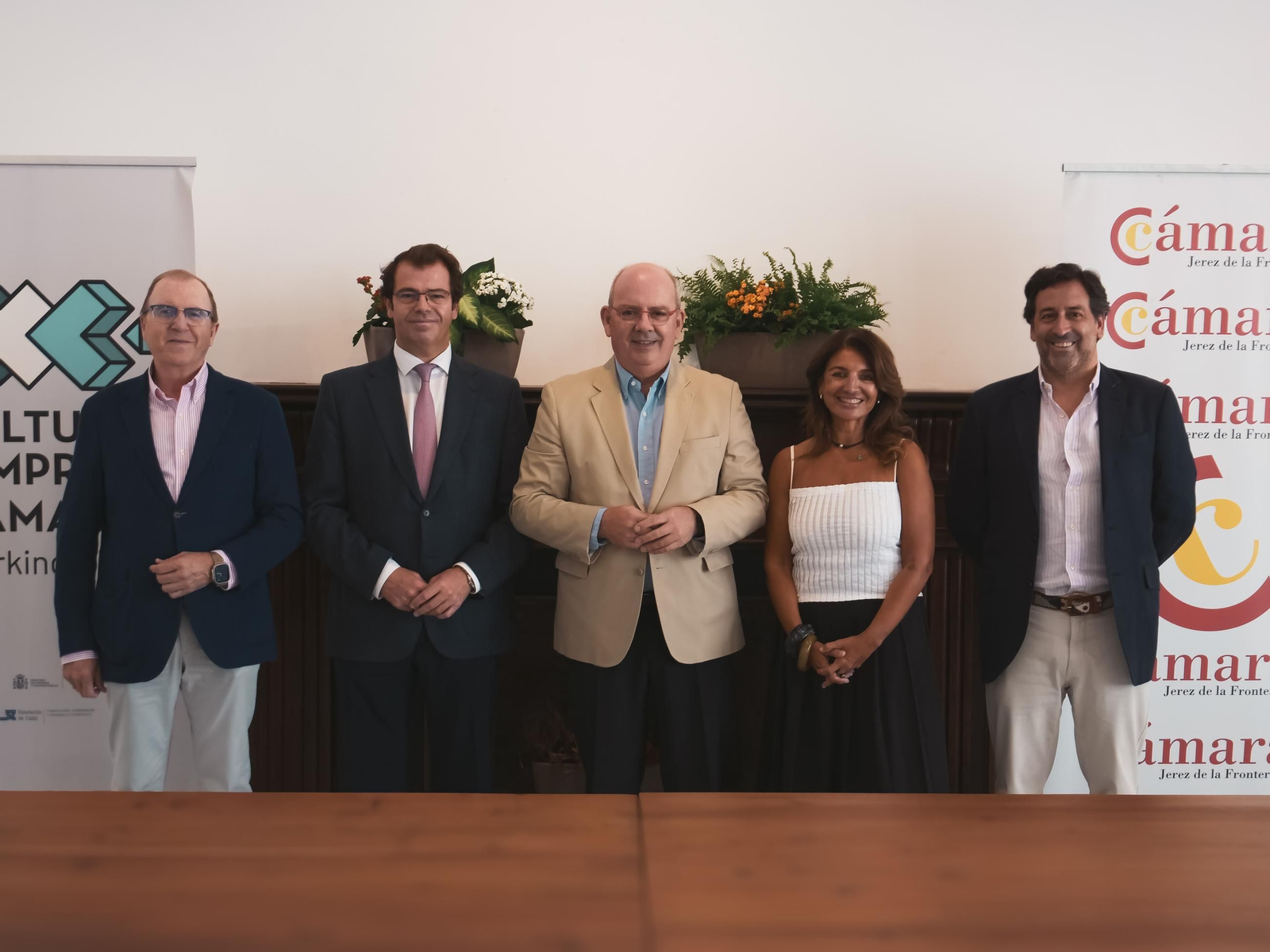 Junta directiva de la nueva Asociación Empresa y Cultura, iniciativa de la Cámara de Comercio de Jerez.