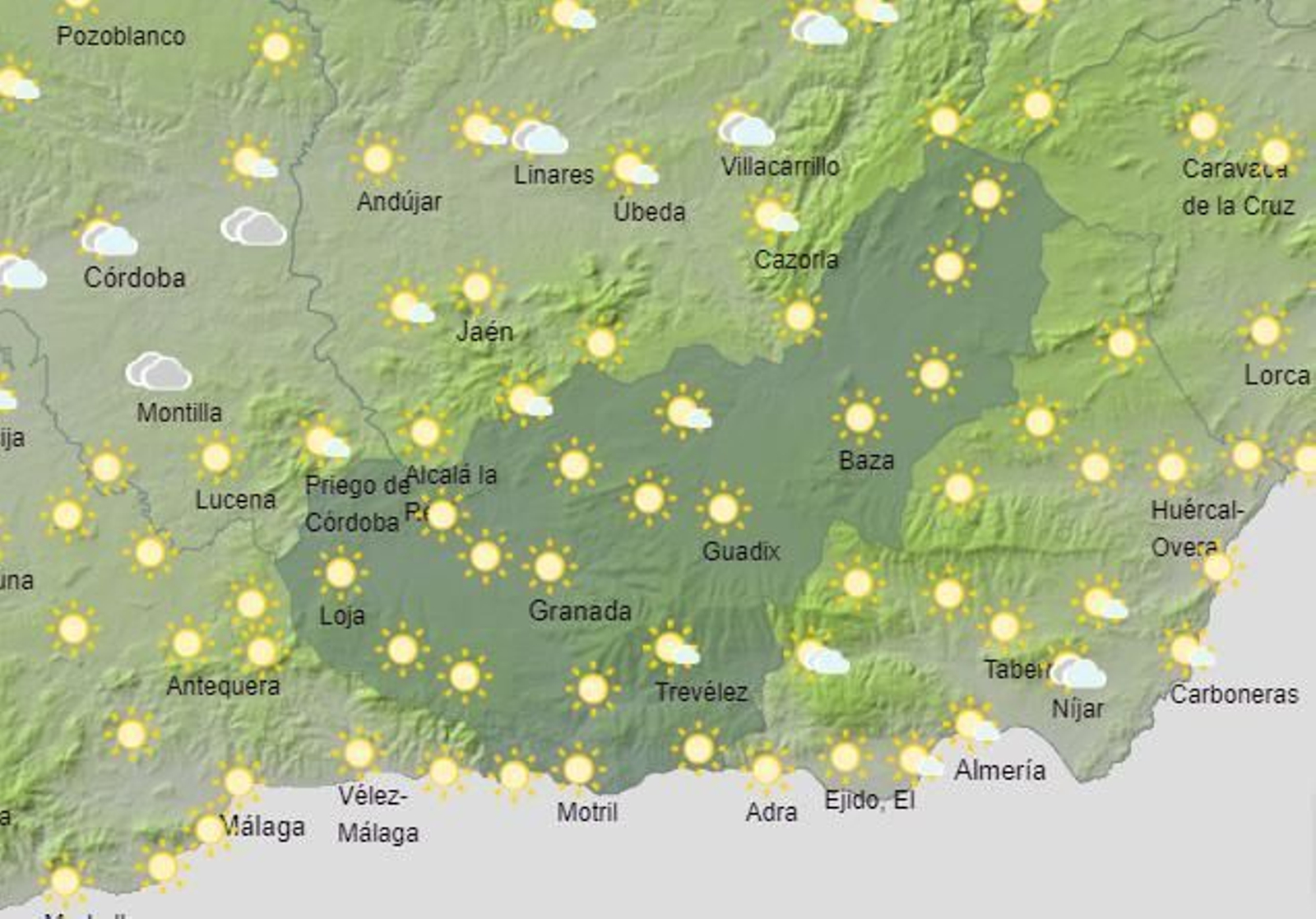 Predomina el sol en la provincia.