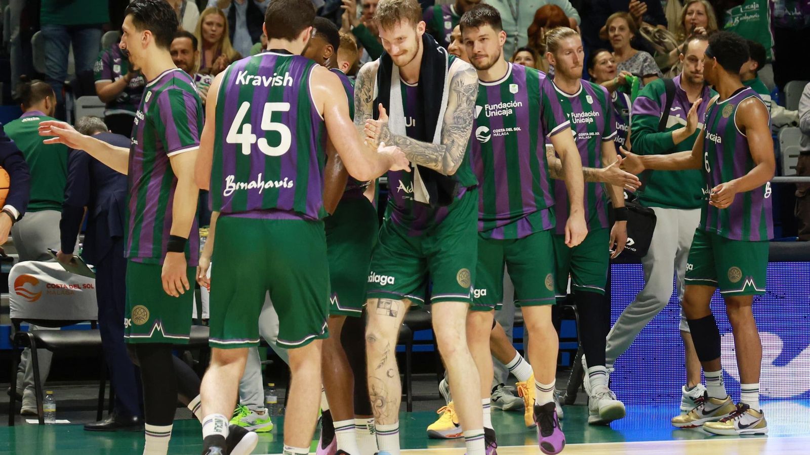 El Unicaja-Reggiana de cuartos de final de la BCL, en fotos