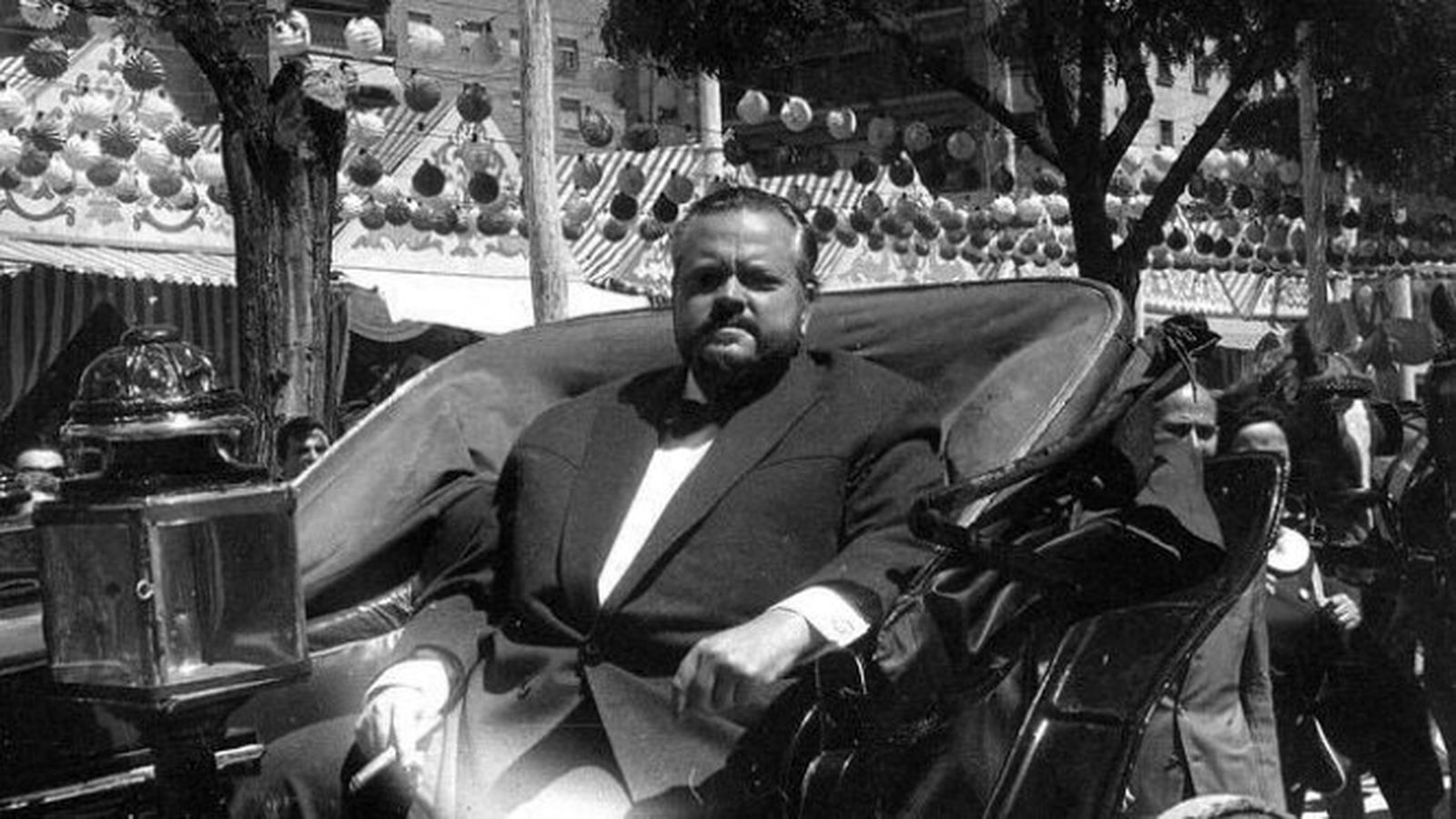 Orson Welles, de paseo por la Feria de Abril