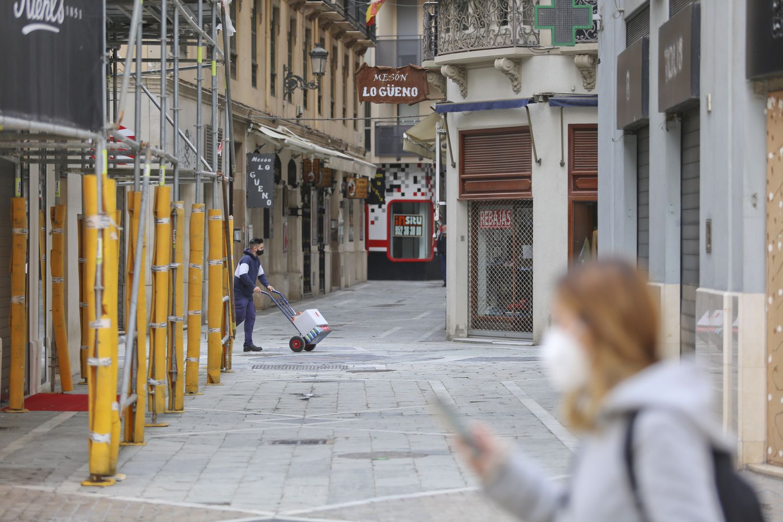Málaga capital vive el primer día de su nuevo cierre