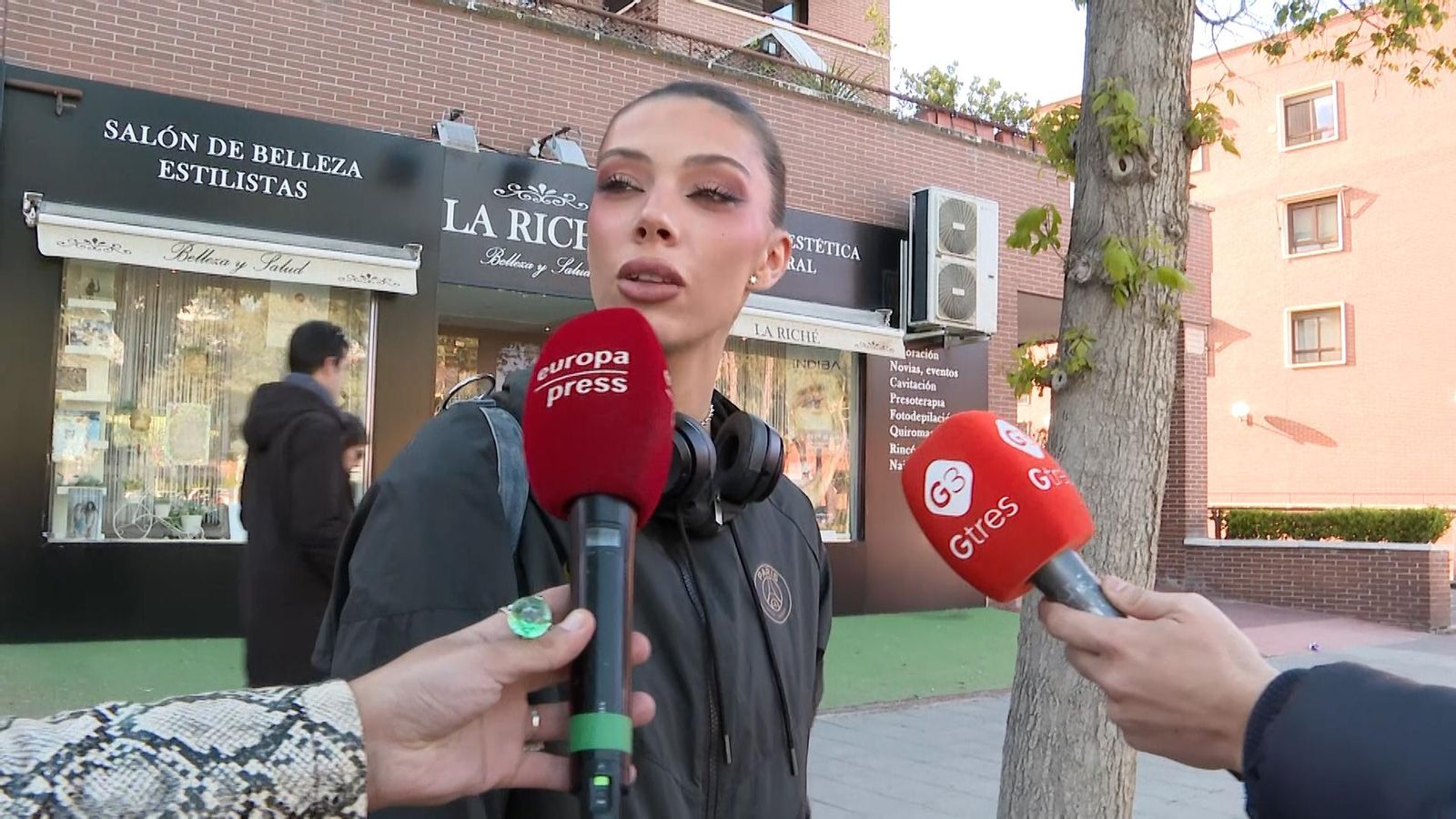 Alejandra Rubio ante la prensa