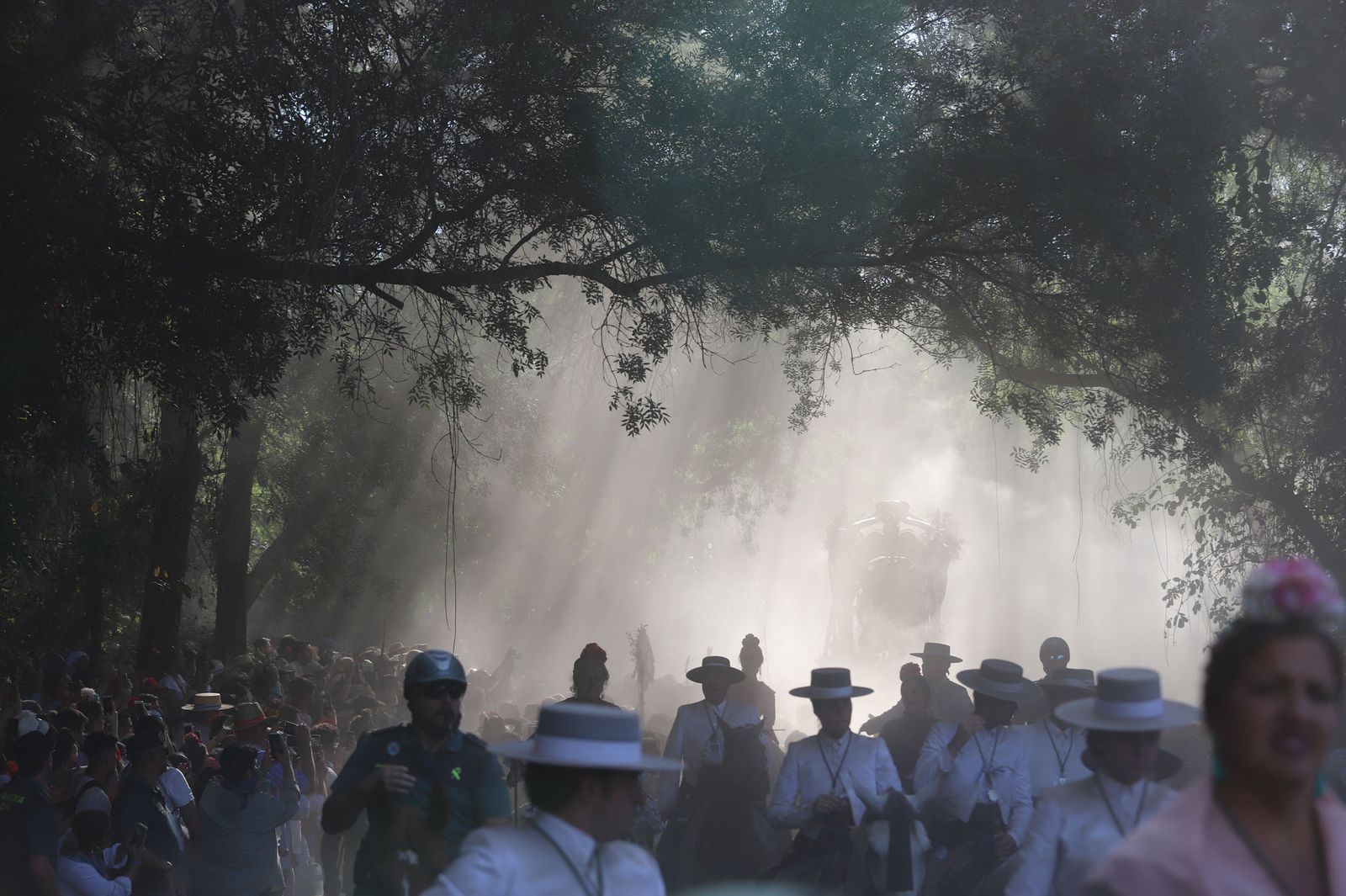 Imágenes de la Hermandad del Rocío de Huelva en la charca
