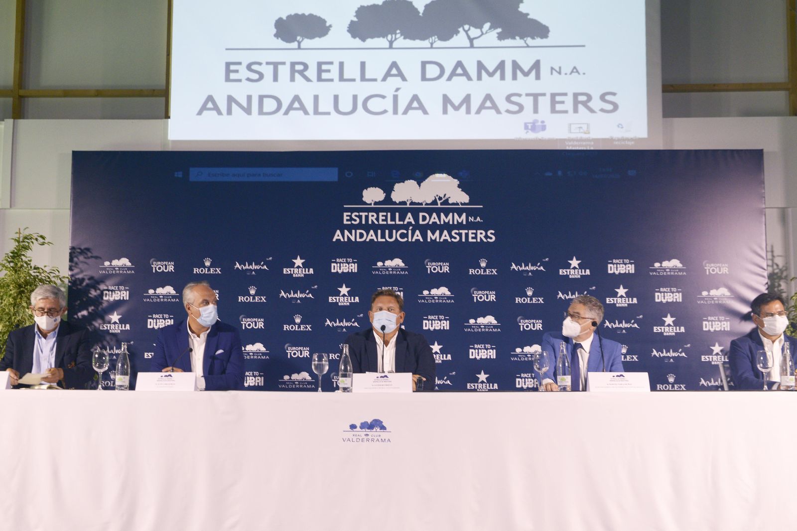 La rueda de prensa de presentación del Andalucía Valderrama Masters.