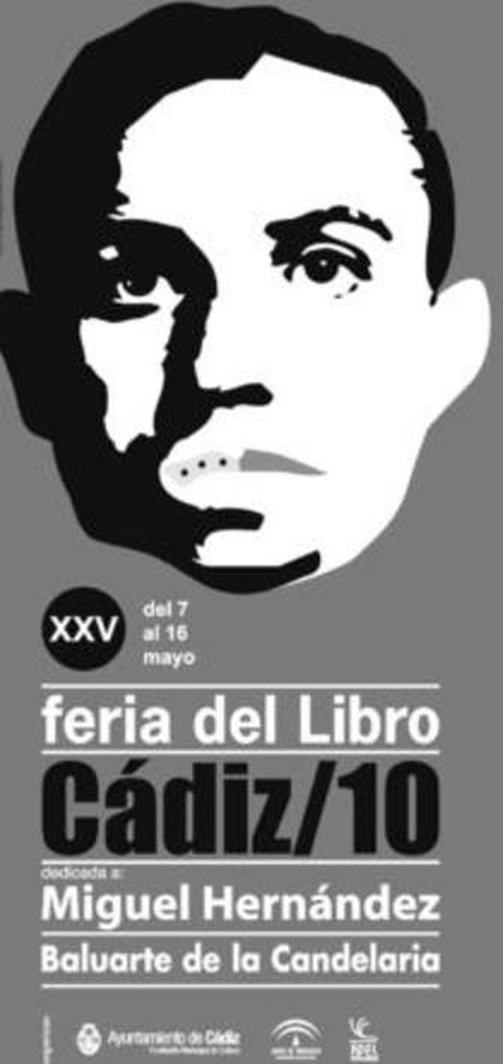 Cartel de la XXV Feria del Libro de Cádiz, creado por Ajubel.