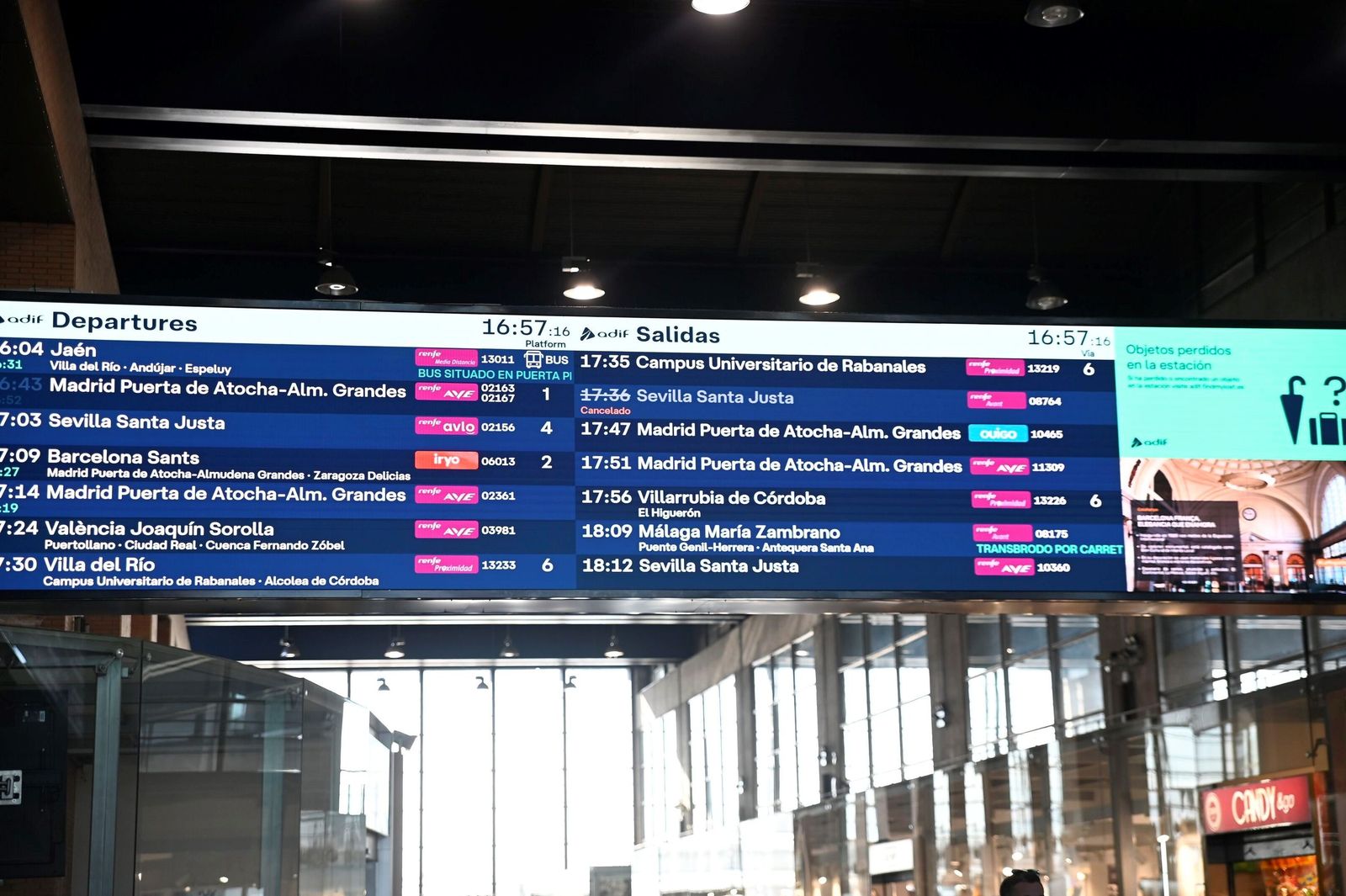 La estación de tren de Córdoba recupera la normalidad