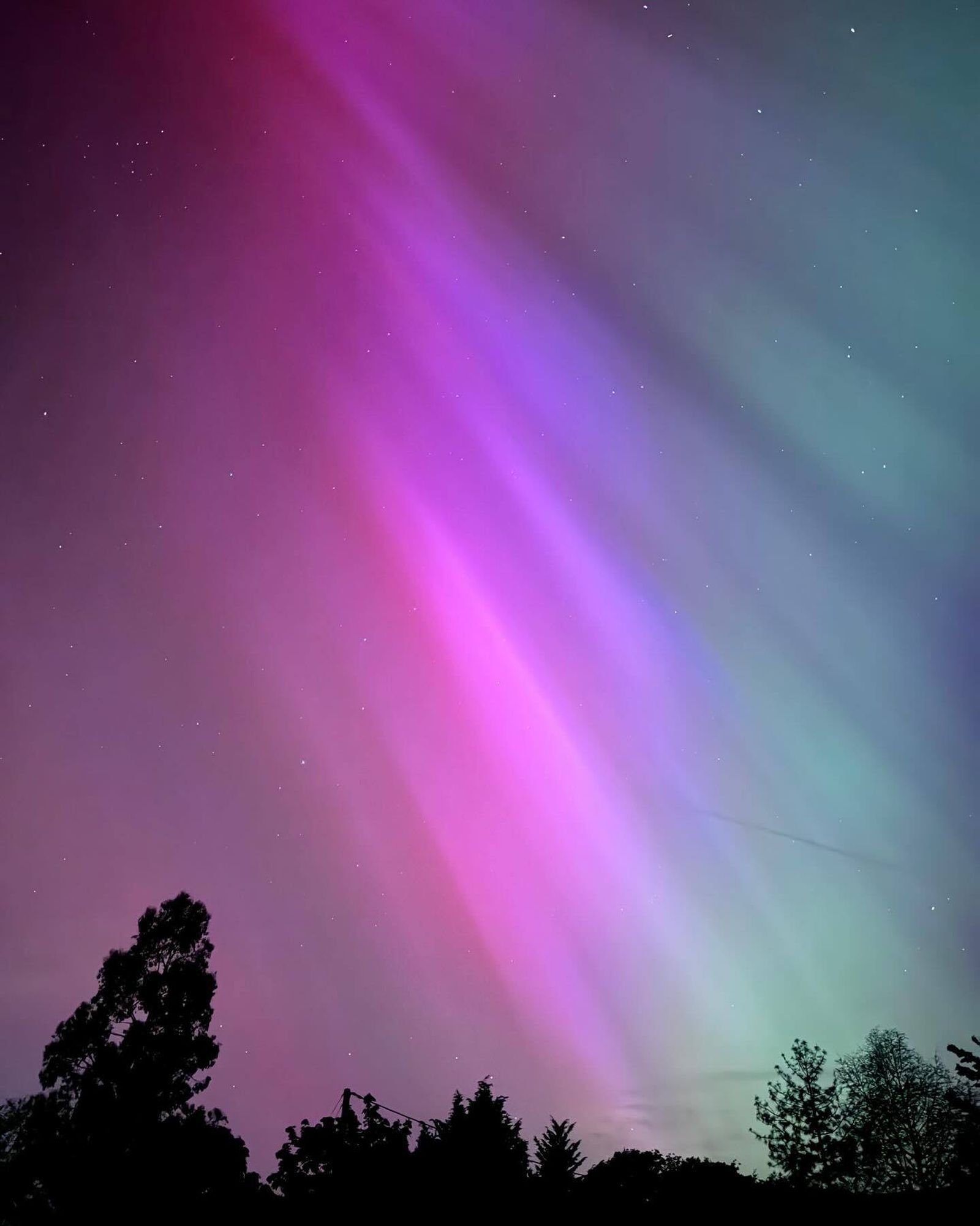 Así se vieron anoche las auroras boreales en Huelva