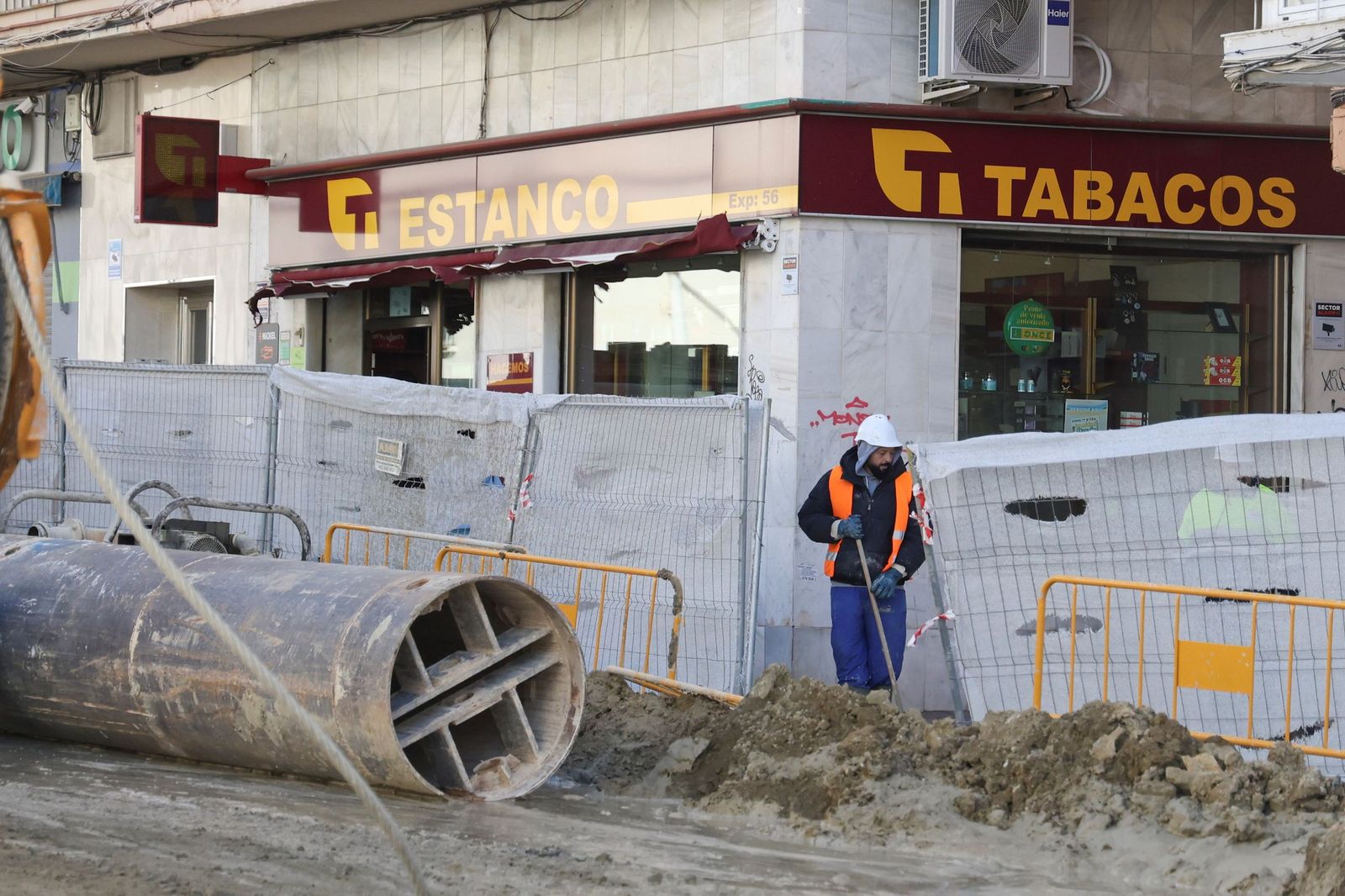 Obras del metro en Eugenio Gross