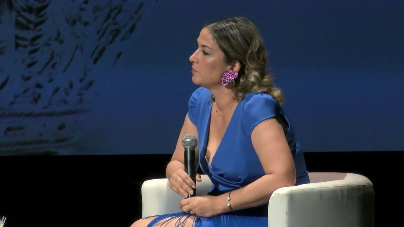 Barbara Basadre durante la presentación del libro, el pasado año