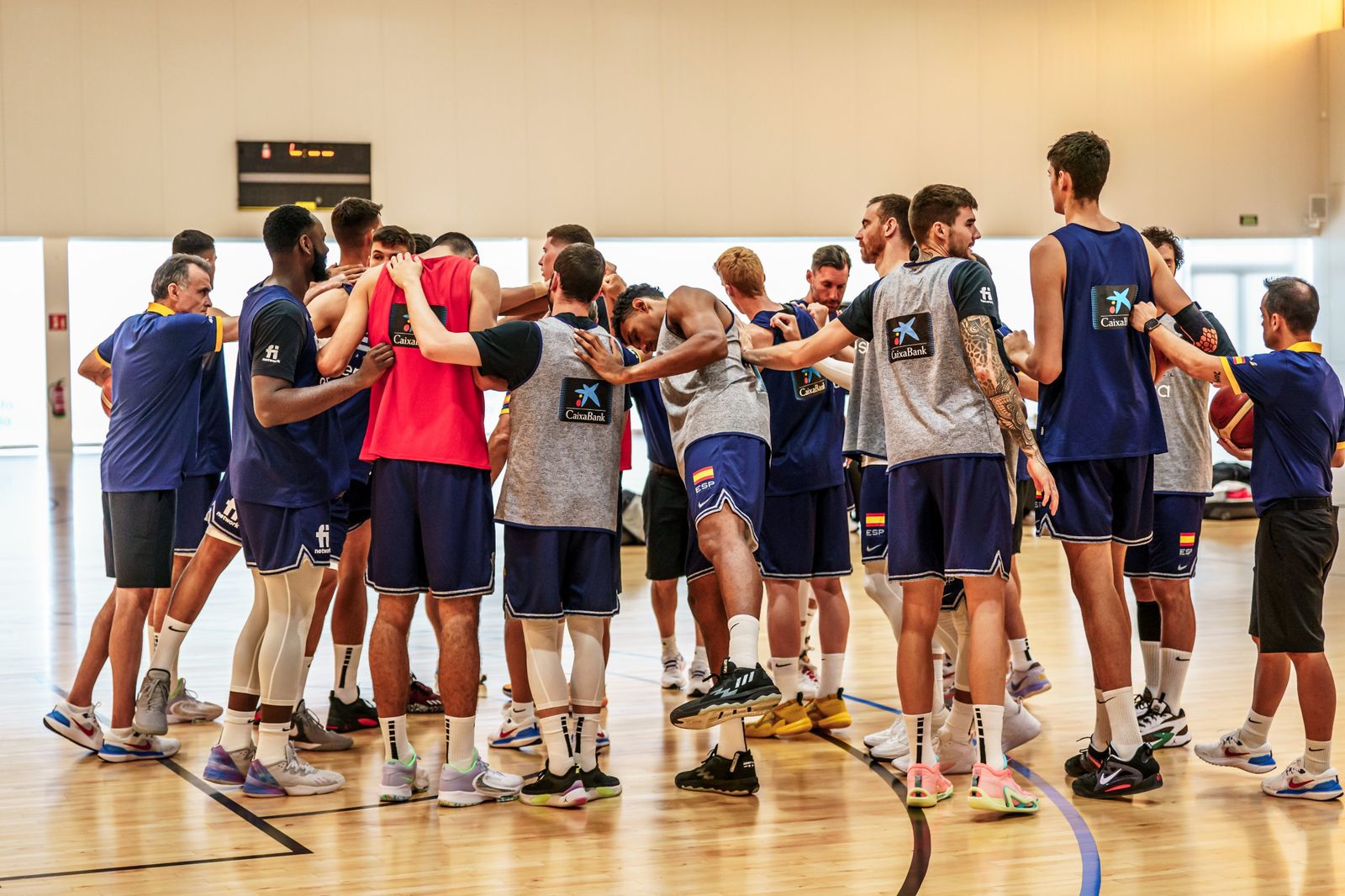 Un entrenamiento de la selección española en Málaga
