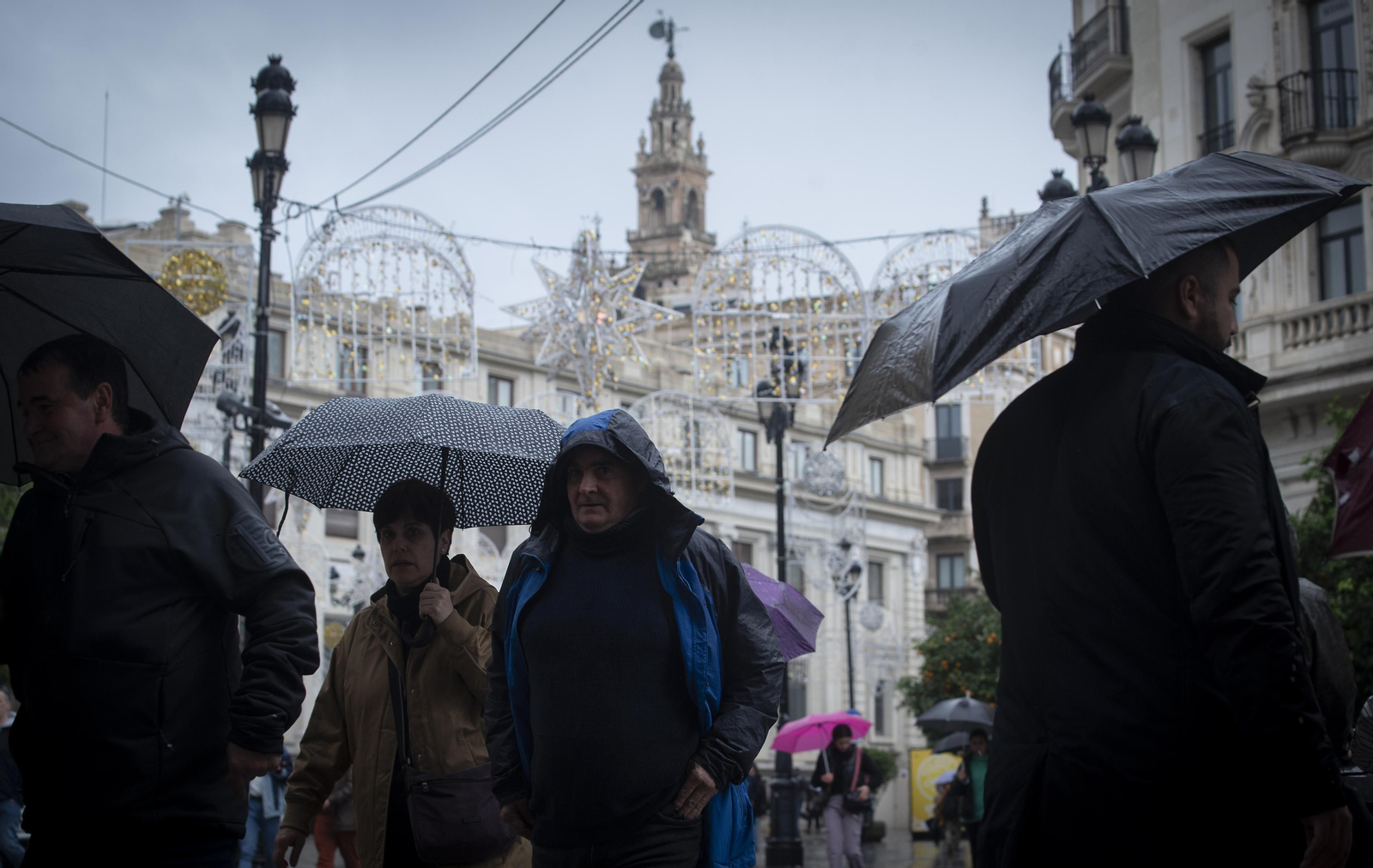 La lluvia ya marcó la vida en Sevilla la semana pasada