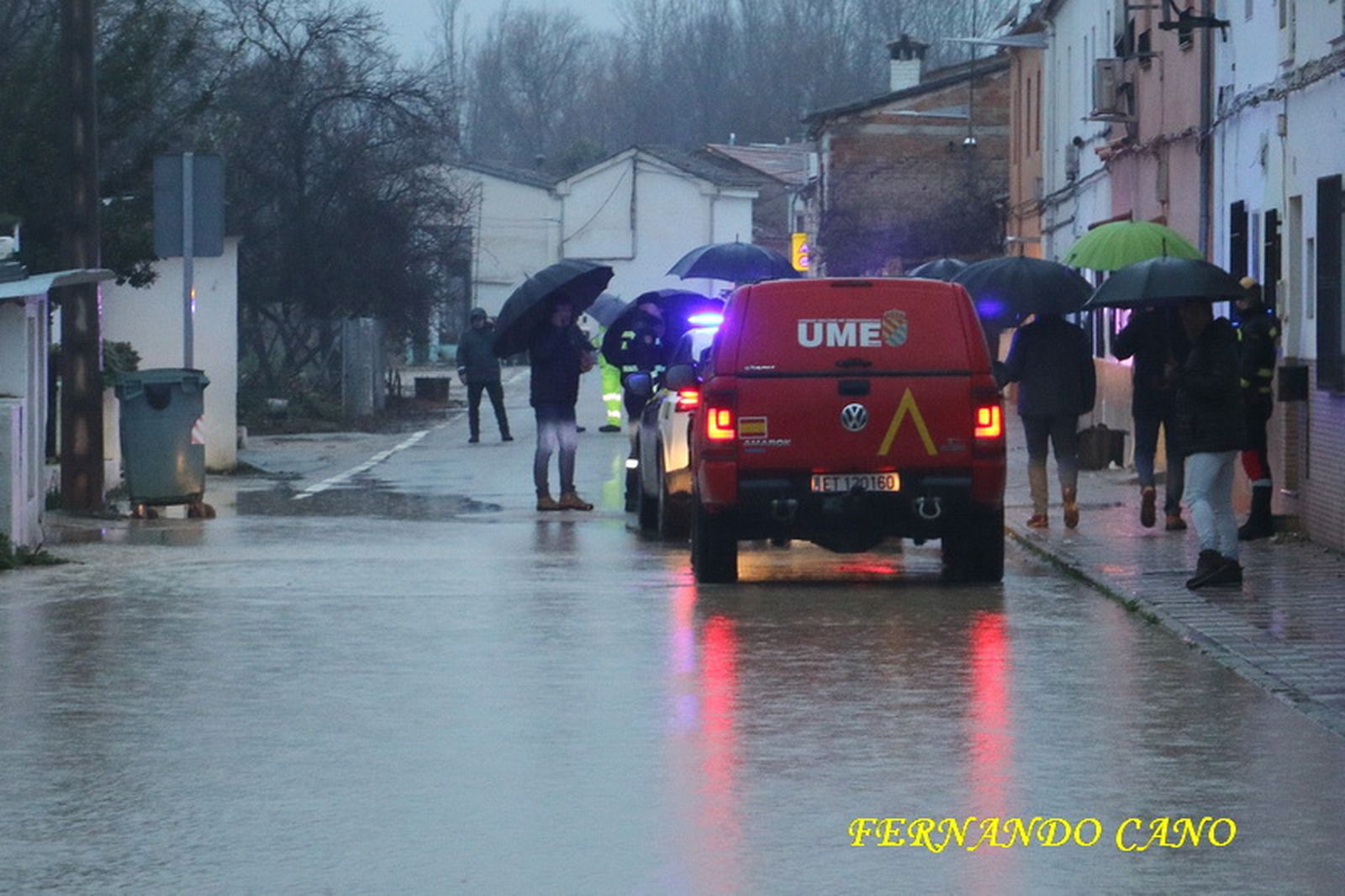 Calles anegadas el día 4 de enero en Mogón.