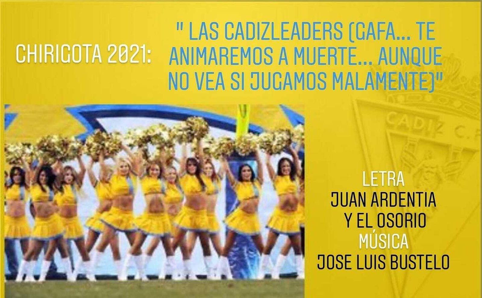 El anuncio de la nueva chirigota de Ardentia, Osorio y Bustelo.