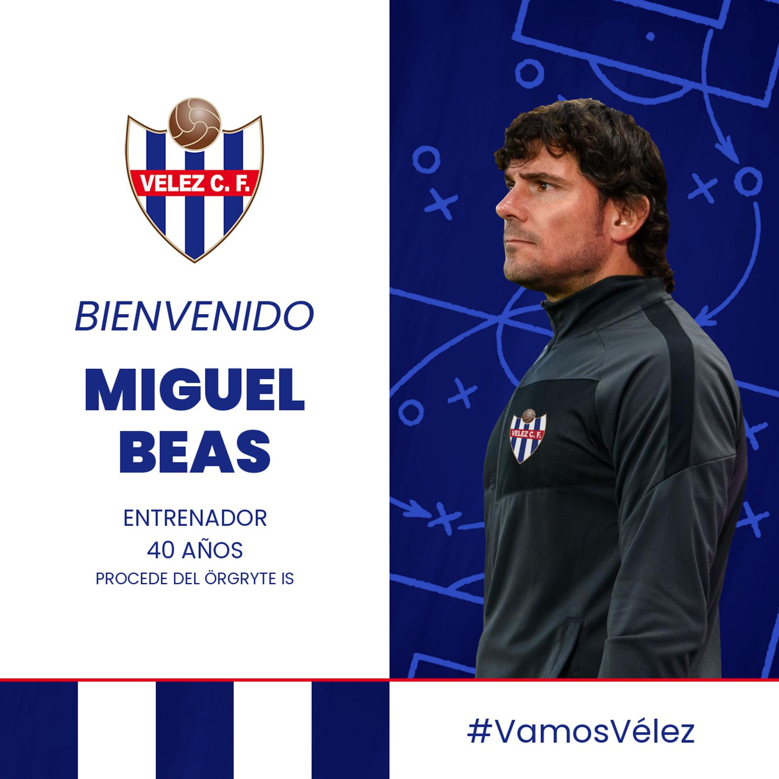 Miguel Beas, entrenador del Vélez.