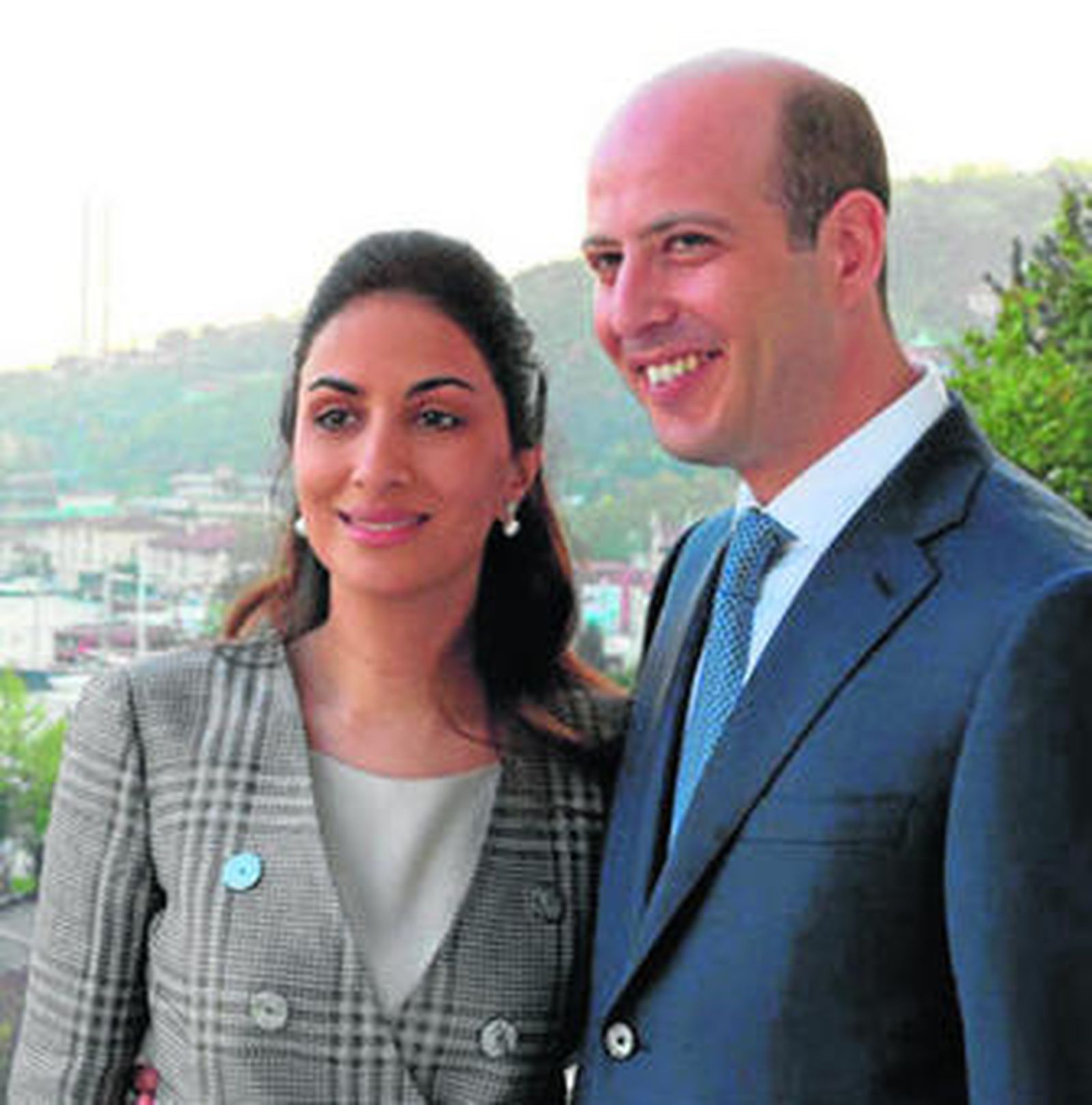 La princesa afgana Noal Shah y el príncipe egipcio Mohammed Ali en sus vacaciones.