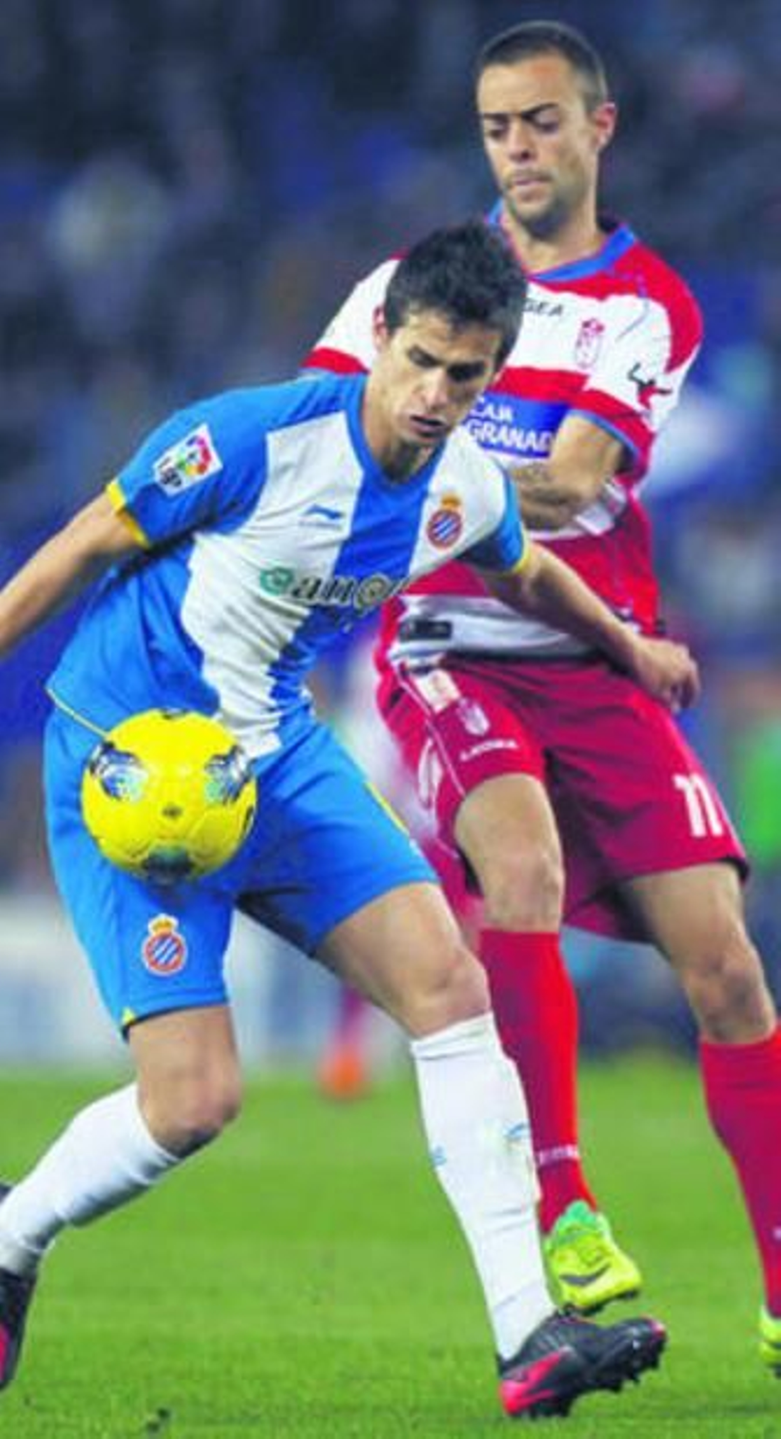 Dani Benítez, en acción defensiva.