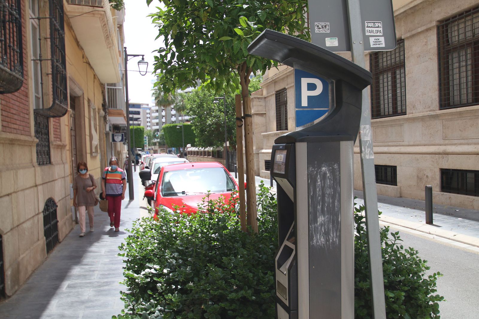 Parquímetro de la zona azul