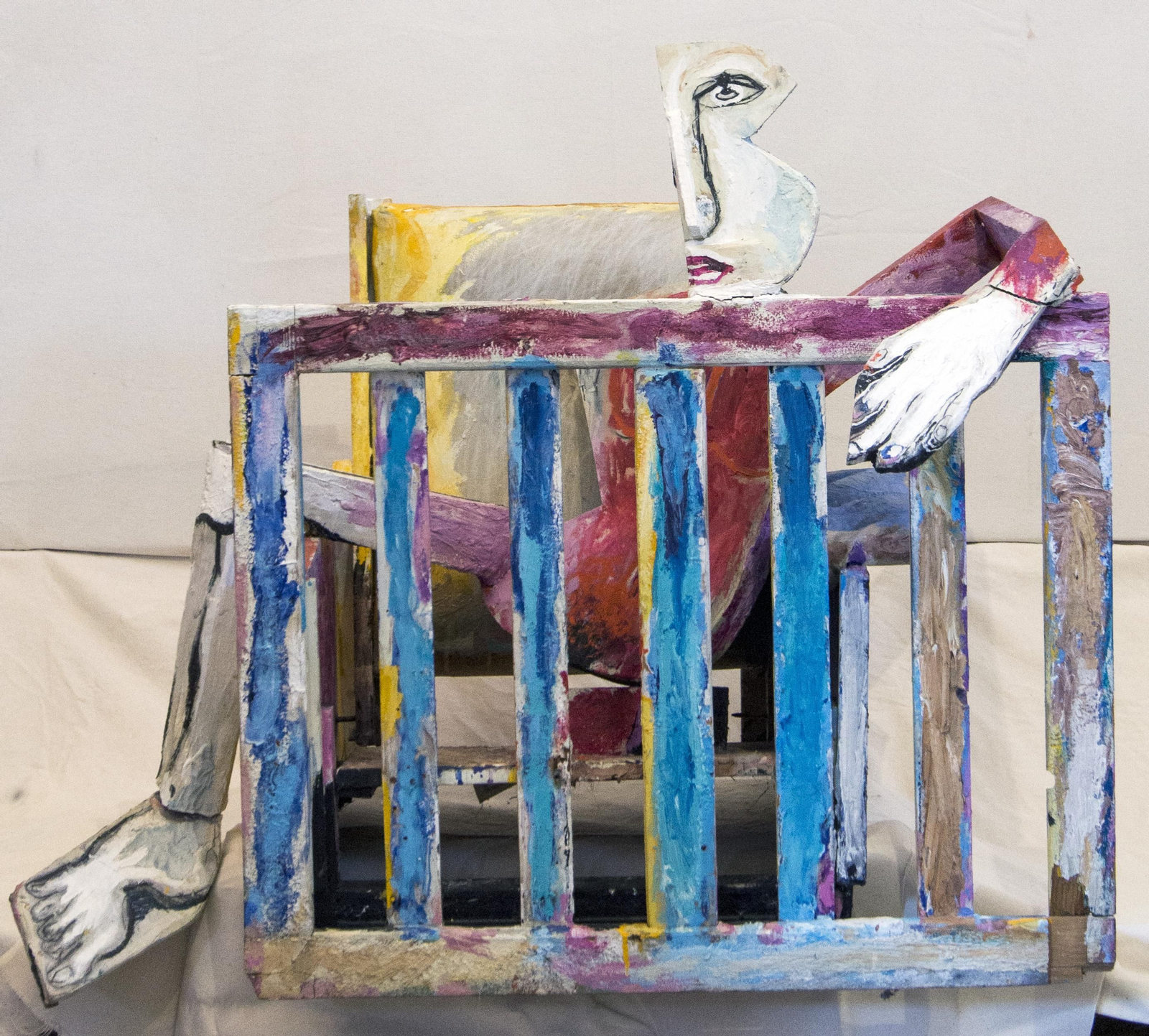 Detalle de 'Mujer asomada al balcón' de Pedro Simón.