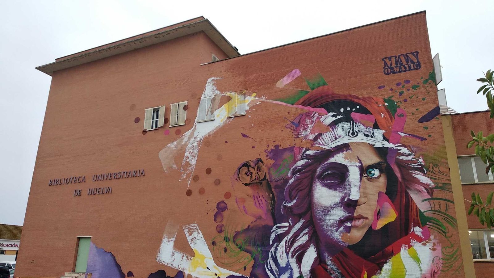 Obra realizada por Man o Matic en la Universidad de Huelva