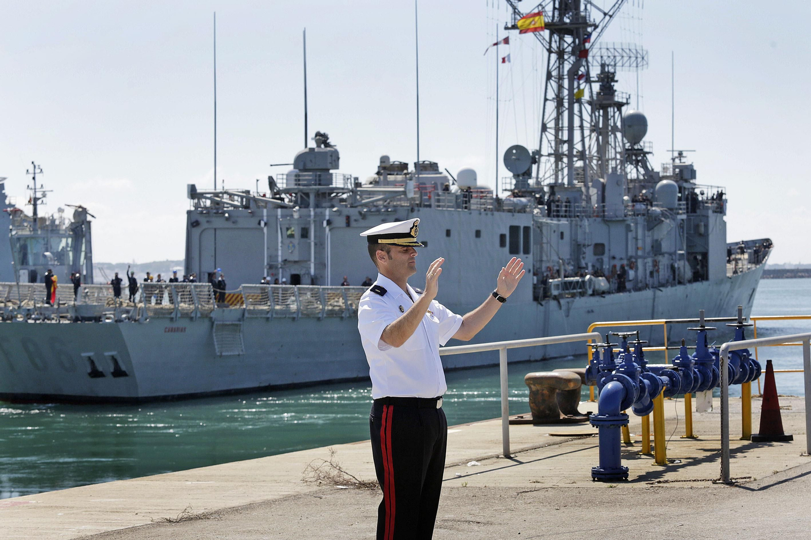 Despedida de la Fragata Canarias en la Base Naval de Rota