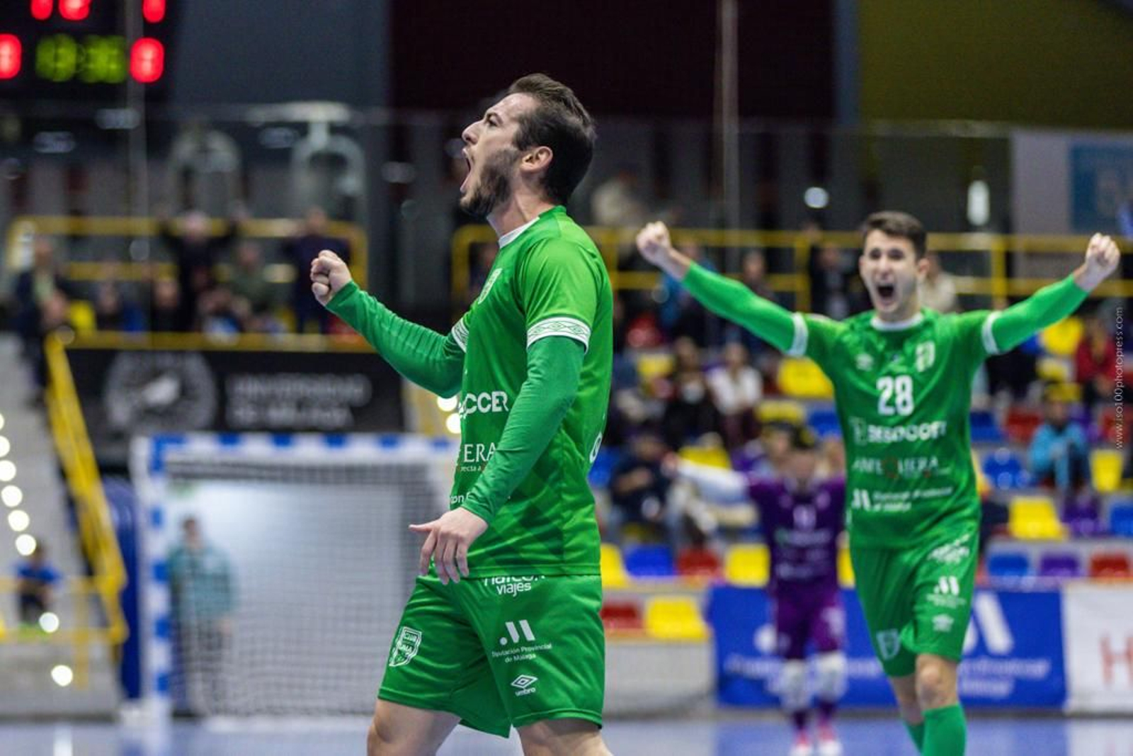 Los jugadores del UMA Antequera celebran un gol. Los jugadores del UMA Antequera celebran un gol.