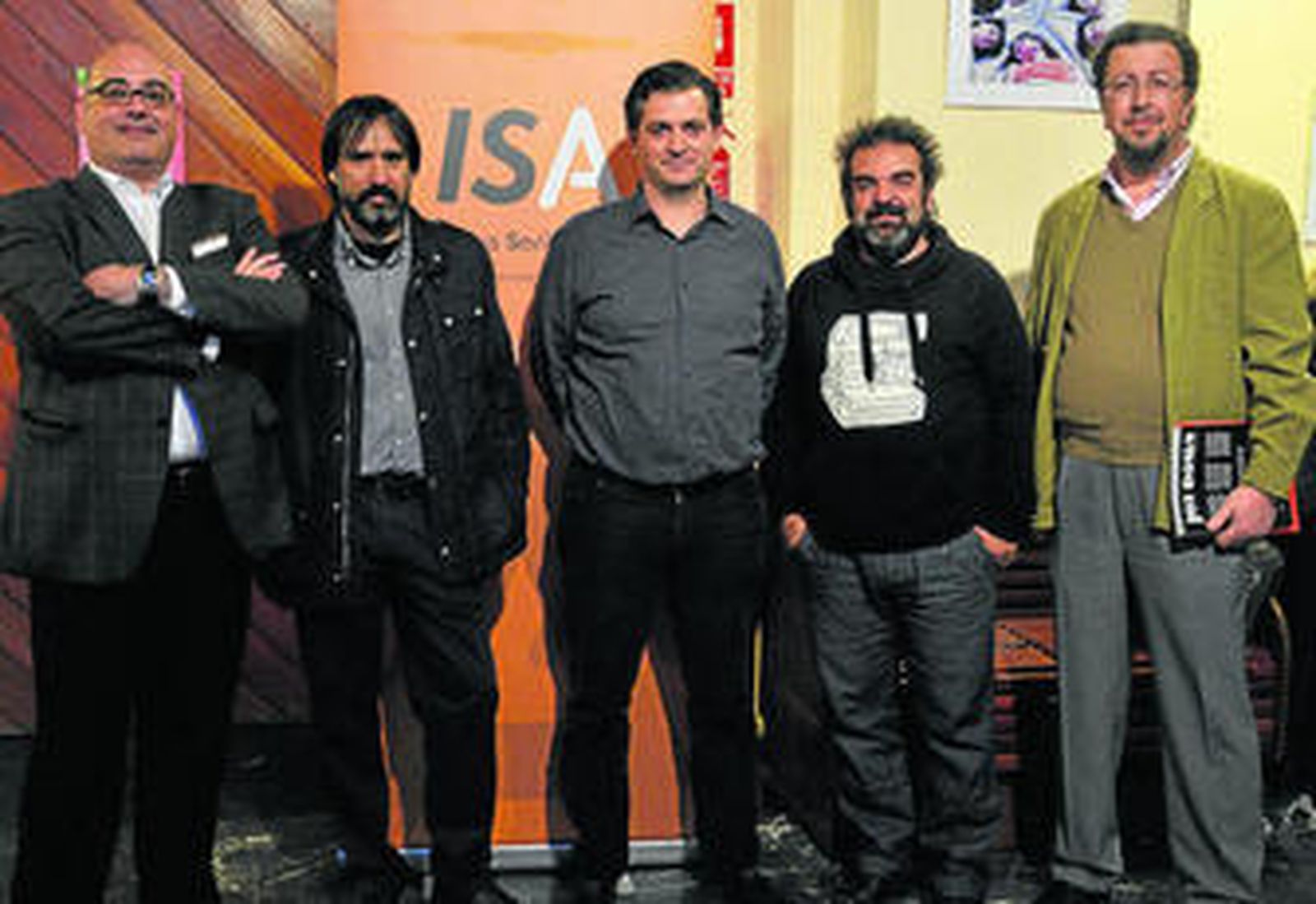 Javier Sánchez, Ángel Luis Fernández, Rafael López, Gervasio Iglesias y José Luis Jurado (moderador).