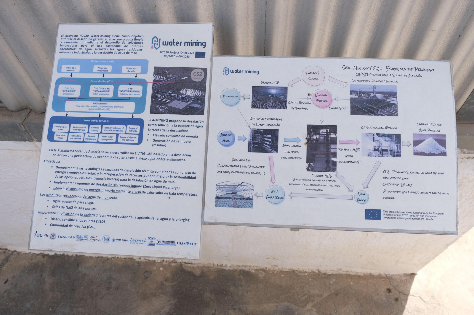 Imágenes de la visita a la Planta Solar de Almería, en Tabernas