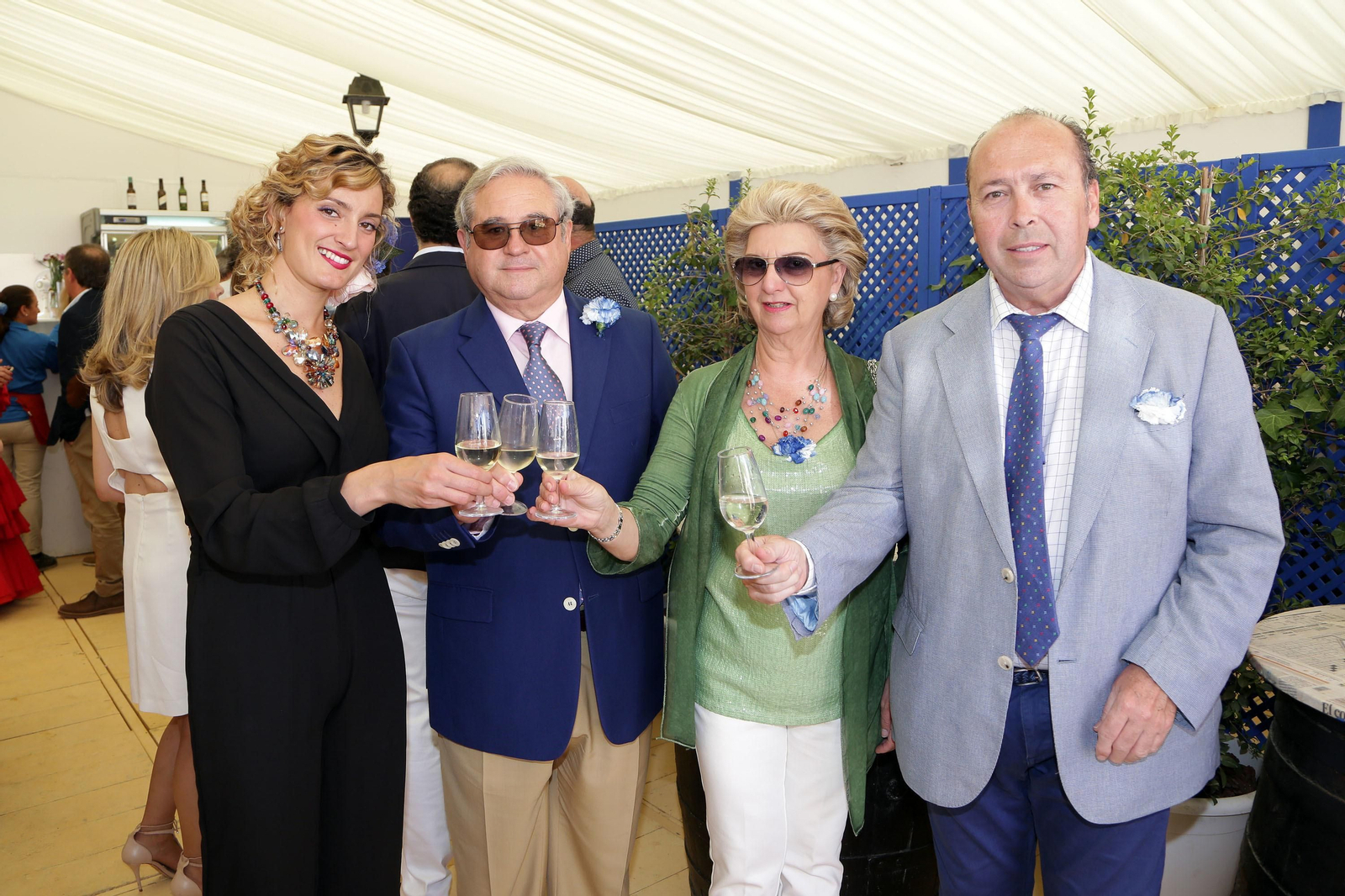 Rafael Trujillo Marlasca, María Pastora Paz, Teresa Macías y Benjamín Sánchez.