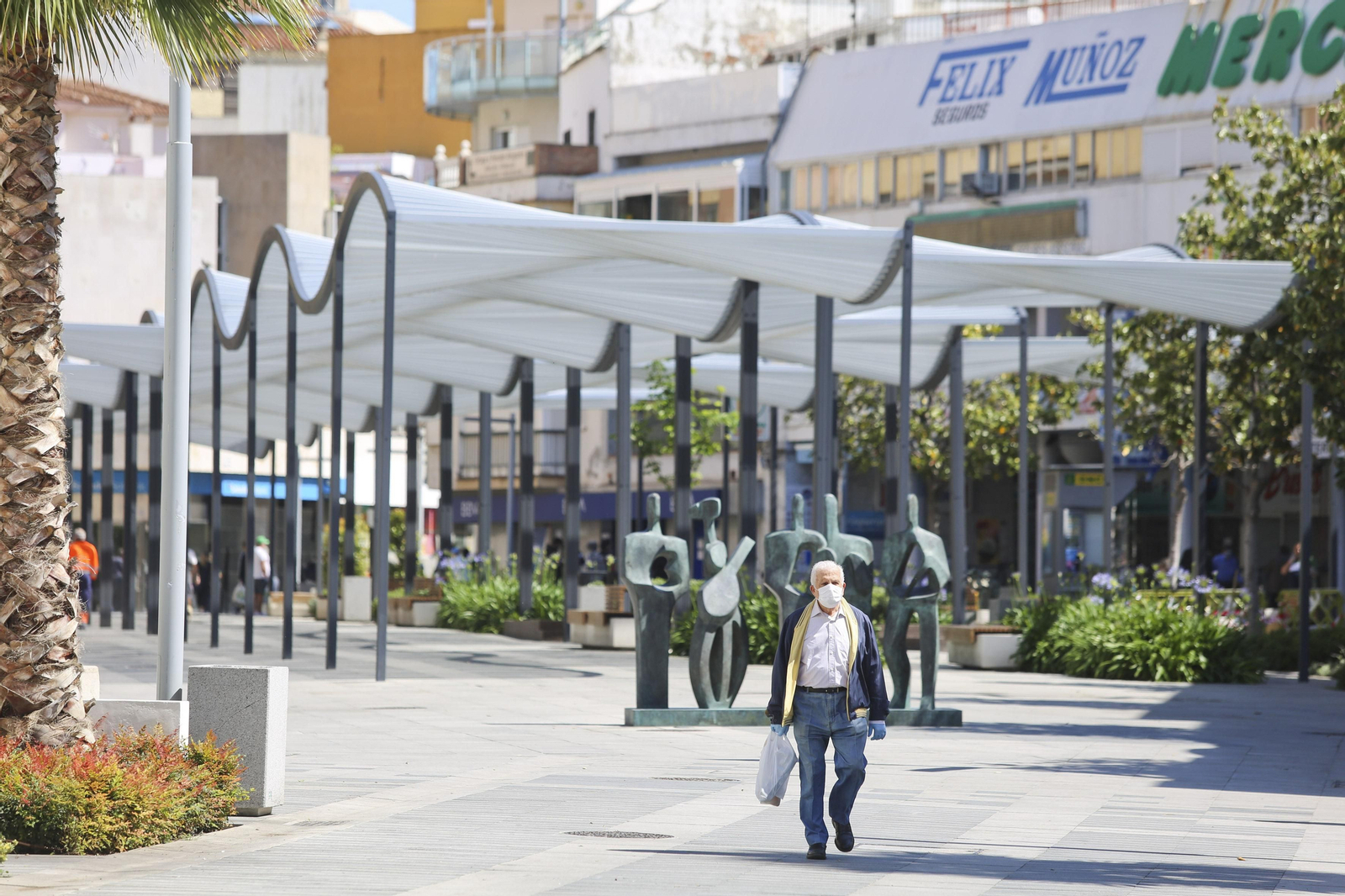 Vista de la plaza Costa del Sol de Torremolinos.