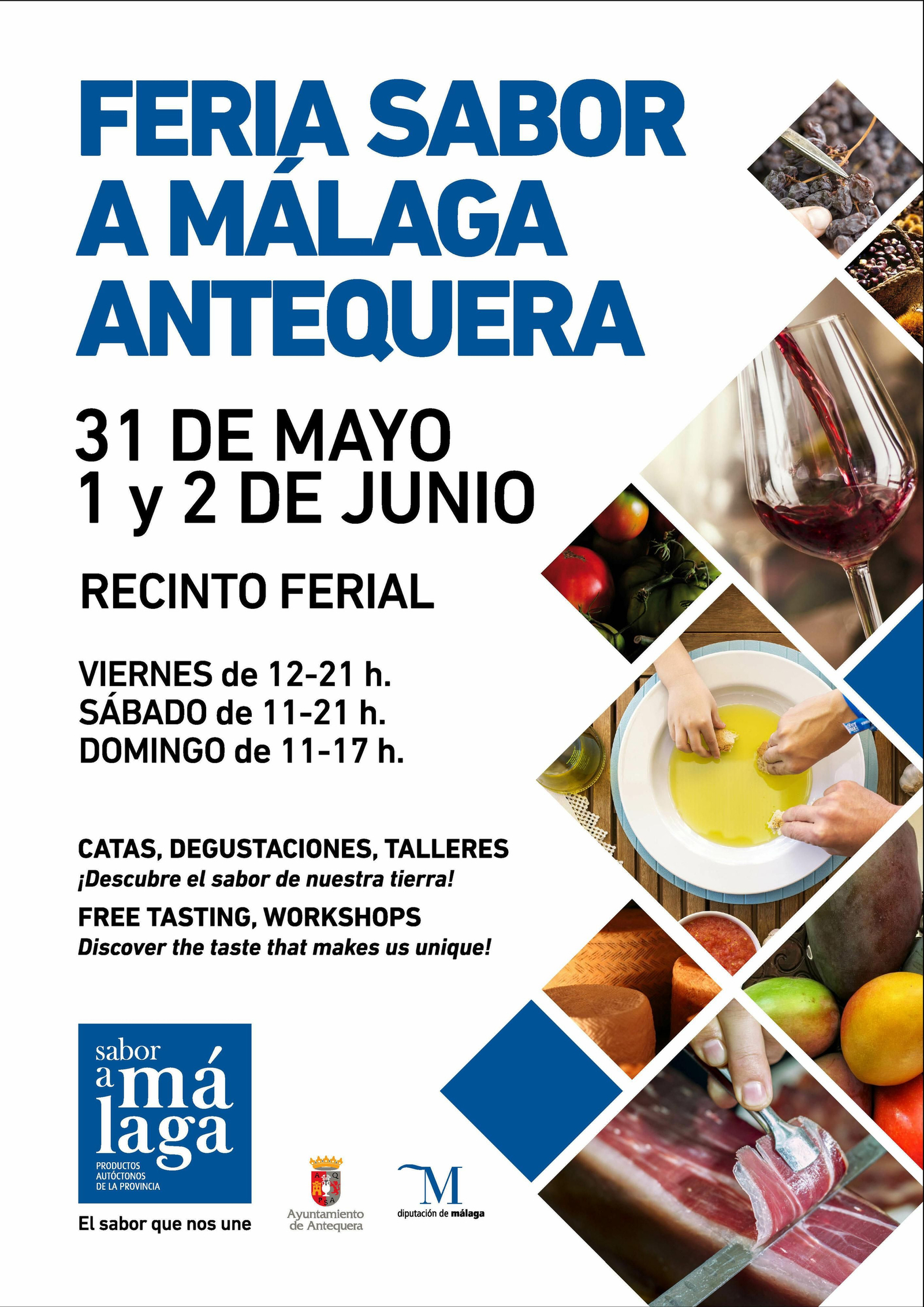Cartel de la Feria 'Sabor a Malaga' de Antquera de este fin de semana.