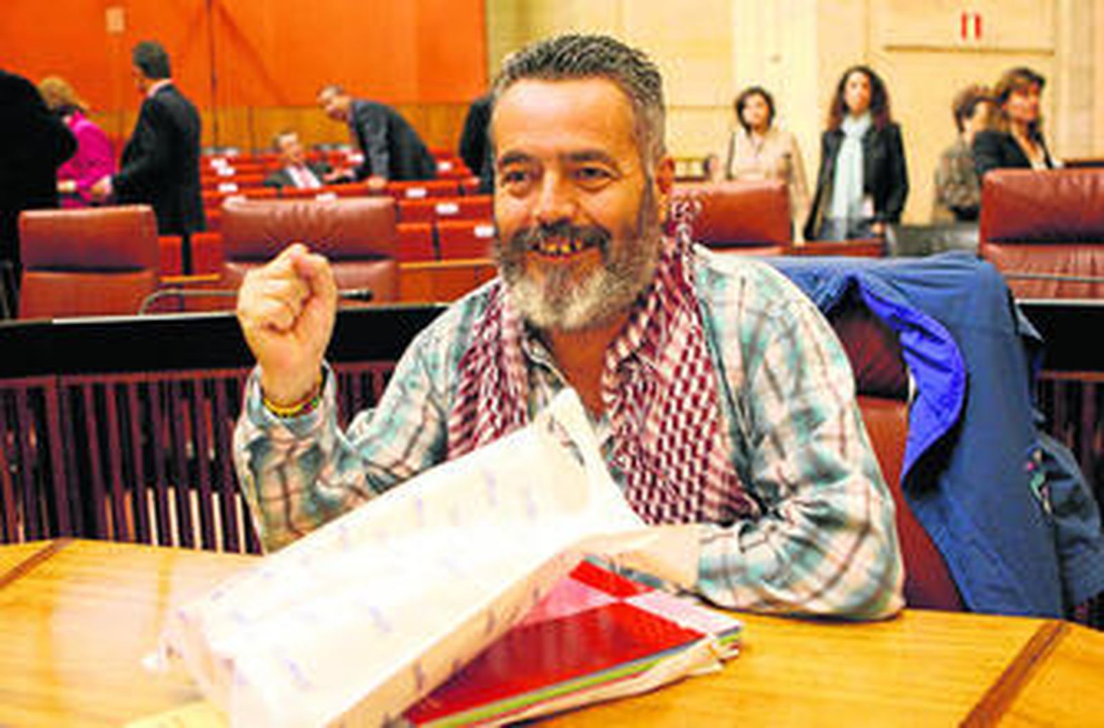 Juan Manuel Sánchez Gordillo, en una imagen captada en el Parlamento andaluz.