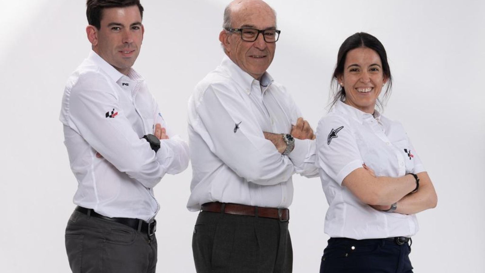 Carlos, Carmelo y Ana Ezpeleta.
